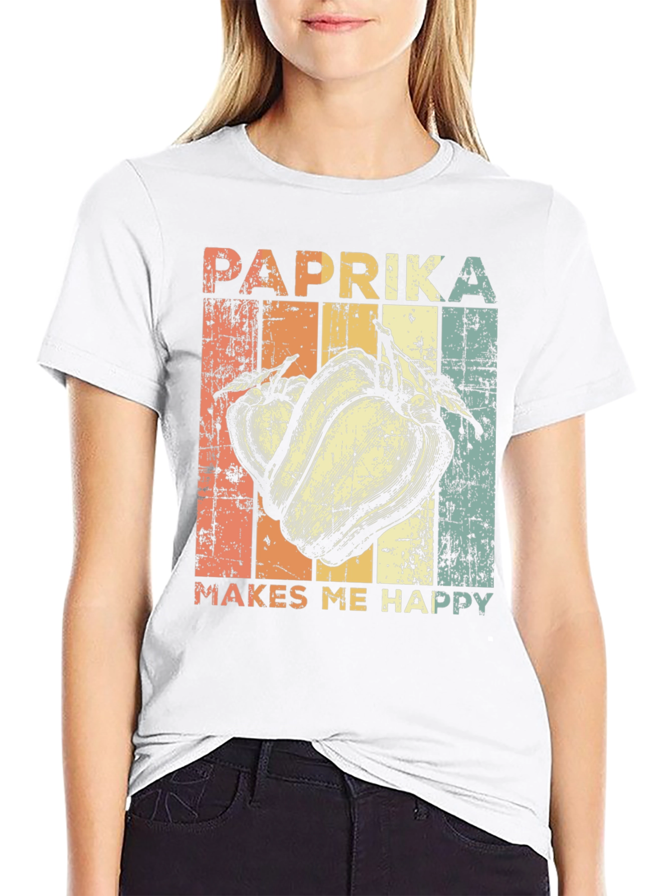 Paprika Makes Me Happy T-Shirt - Retro Style