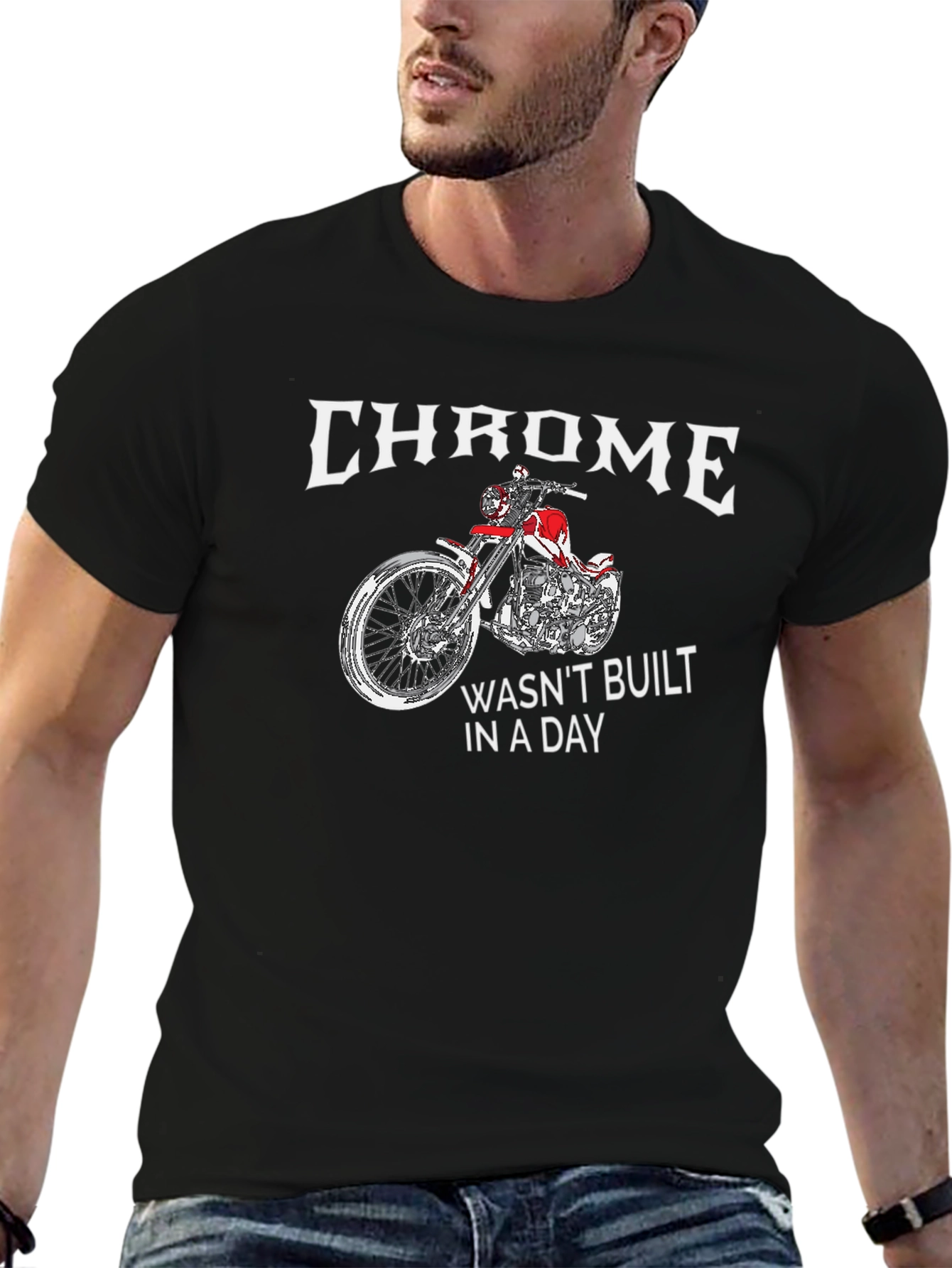 Chrome Motorcycle Graphic T-Shirt