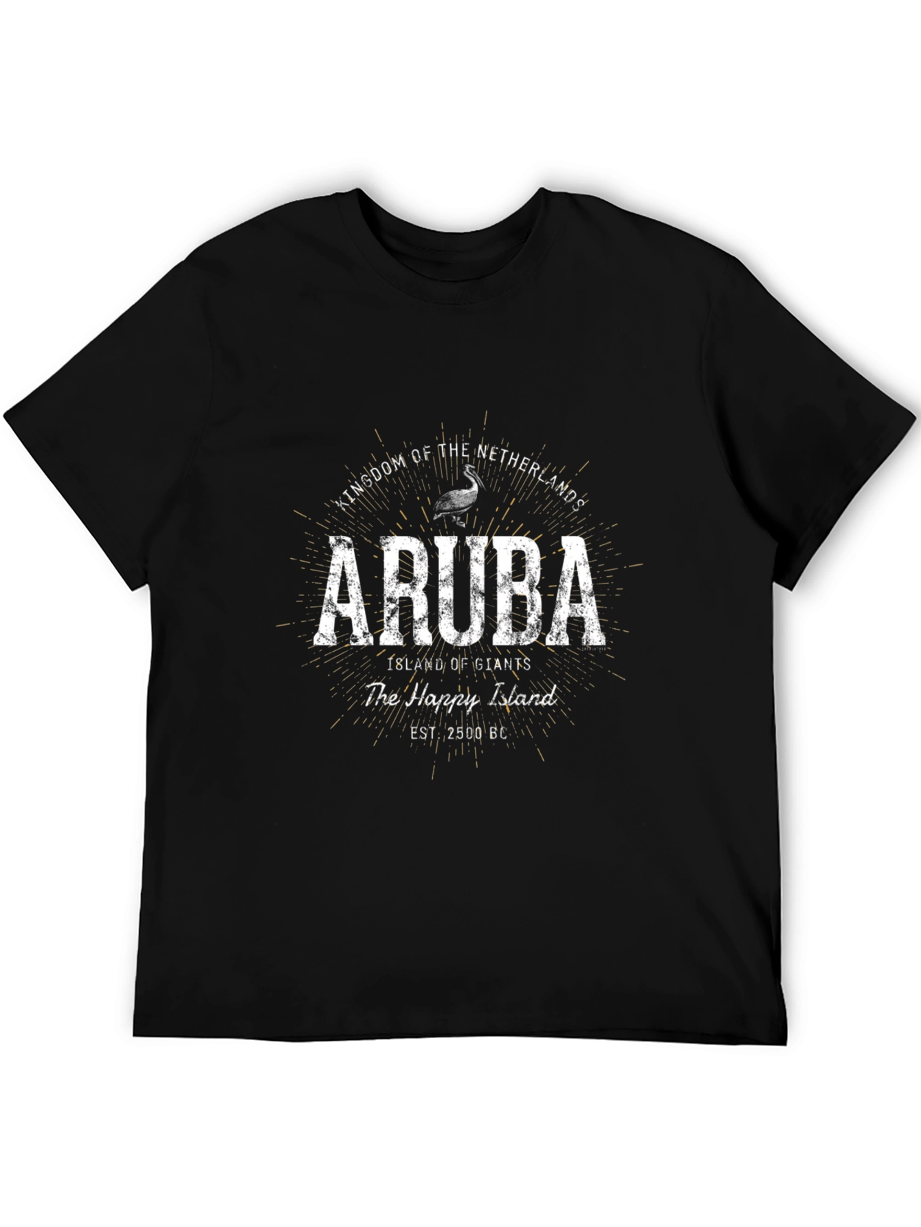 Aruba Island of Giants Graphic T-Shirt - Black