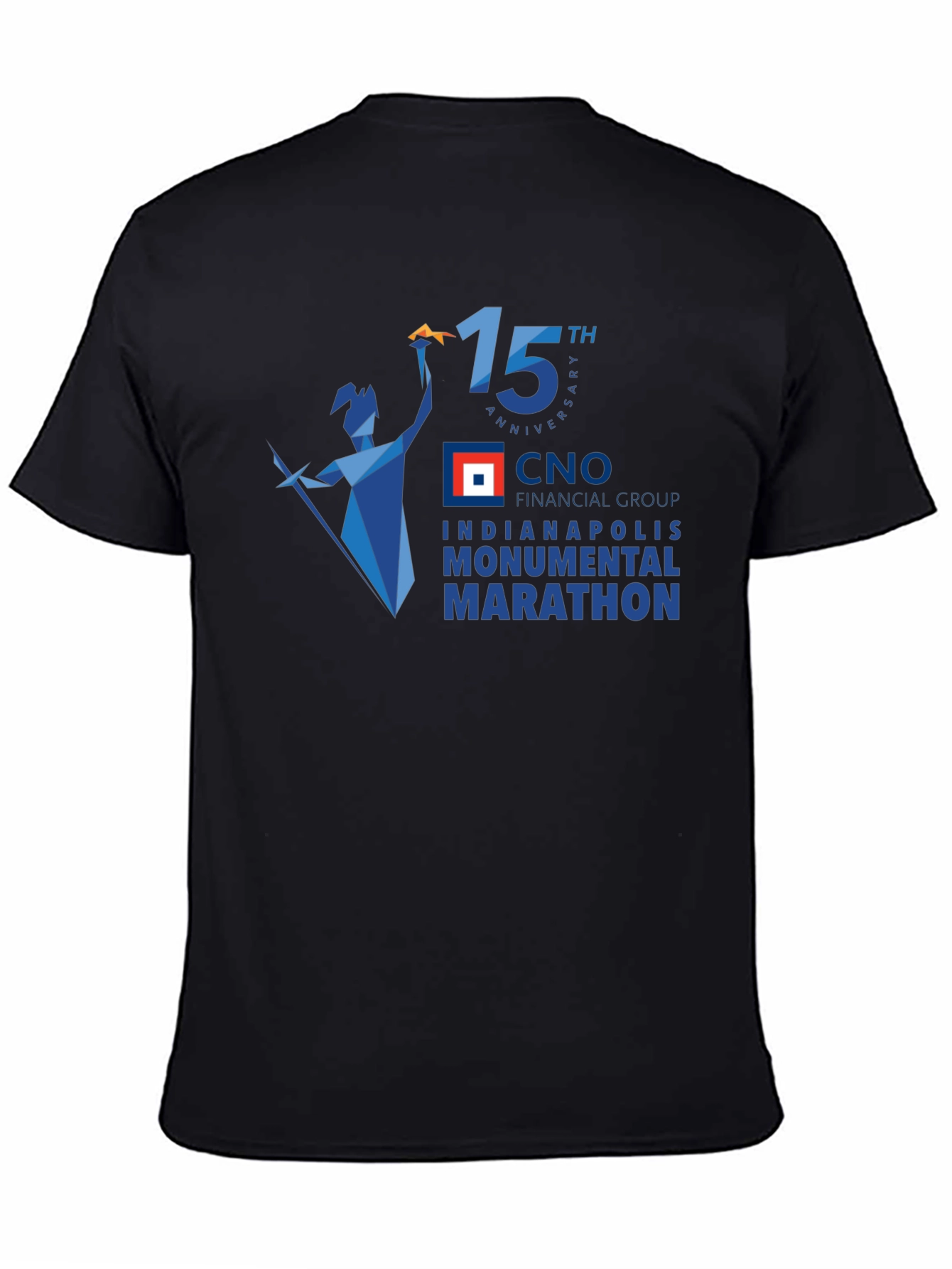 CNO Indianapolis Monumental Marathon 15th Anniversary Black T-Shirt