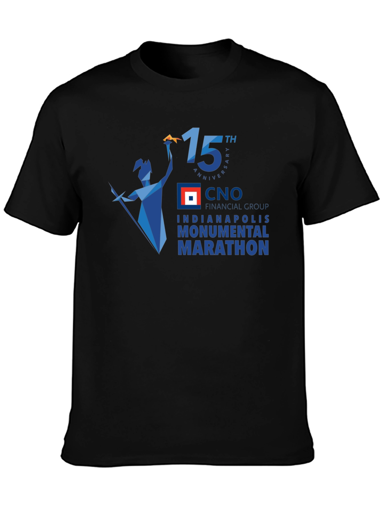 CNO Indianapolis Monumental Marathon 15th Anniversary Black T-Shirt