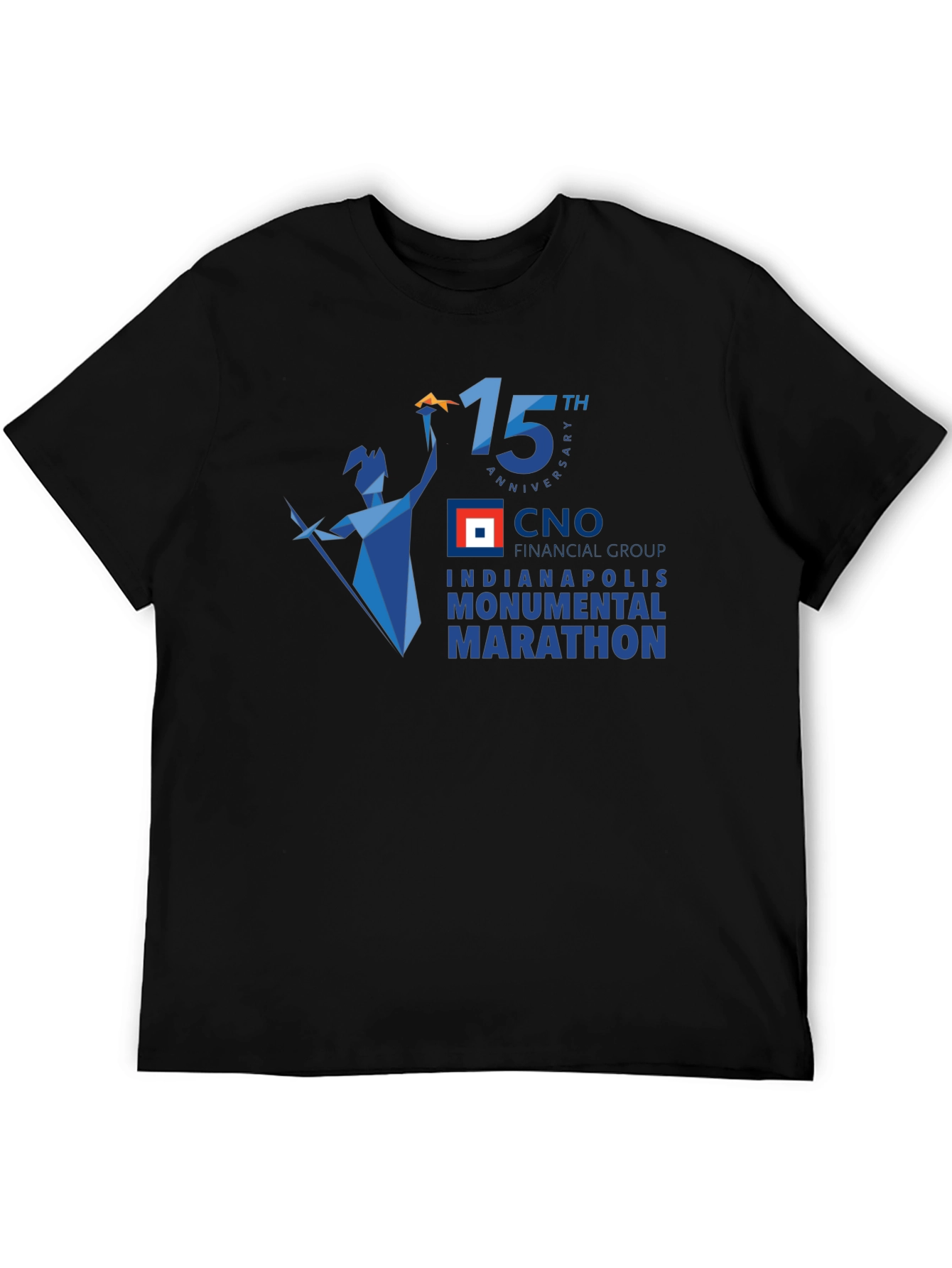 CNO Indianapolis Monumental Marathon 15th Anniversary Black T-Shirt