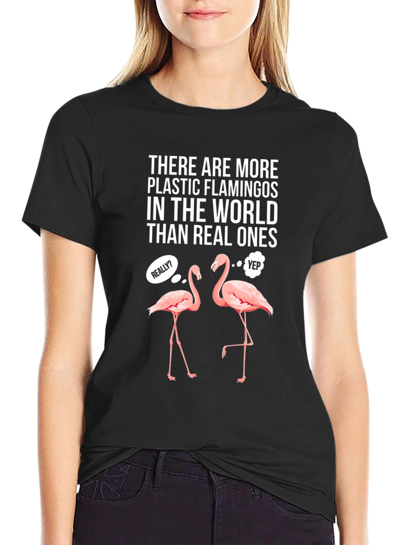 Flamingo T-Shirt - More Plastic Than Real!