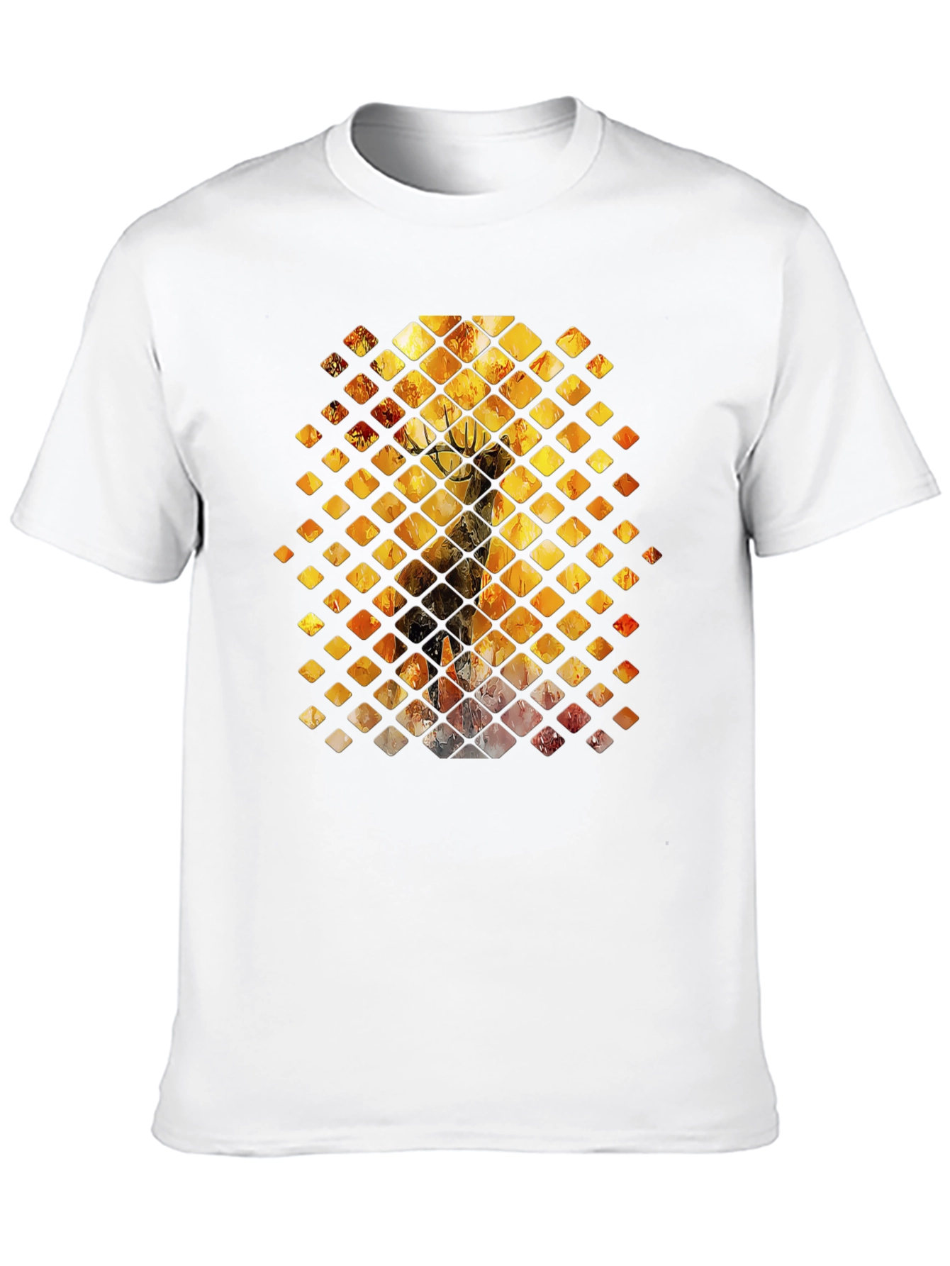 Diamond Deer Graphic Tee - Black