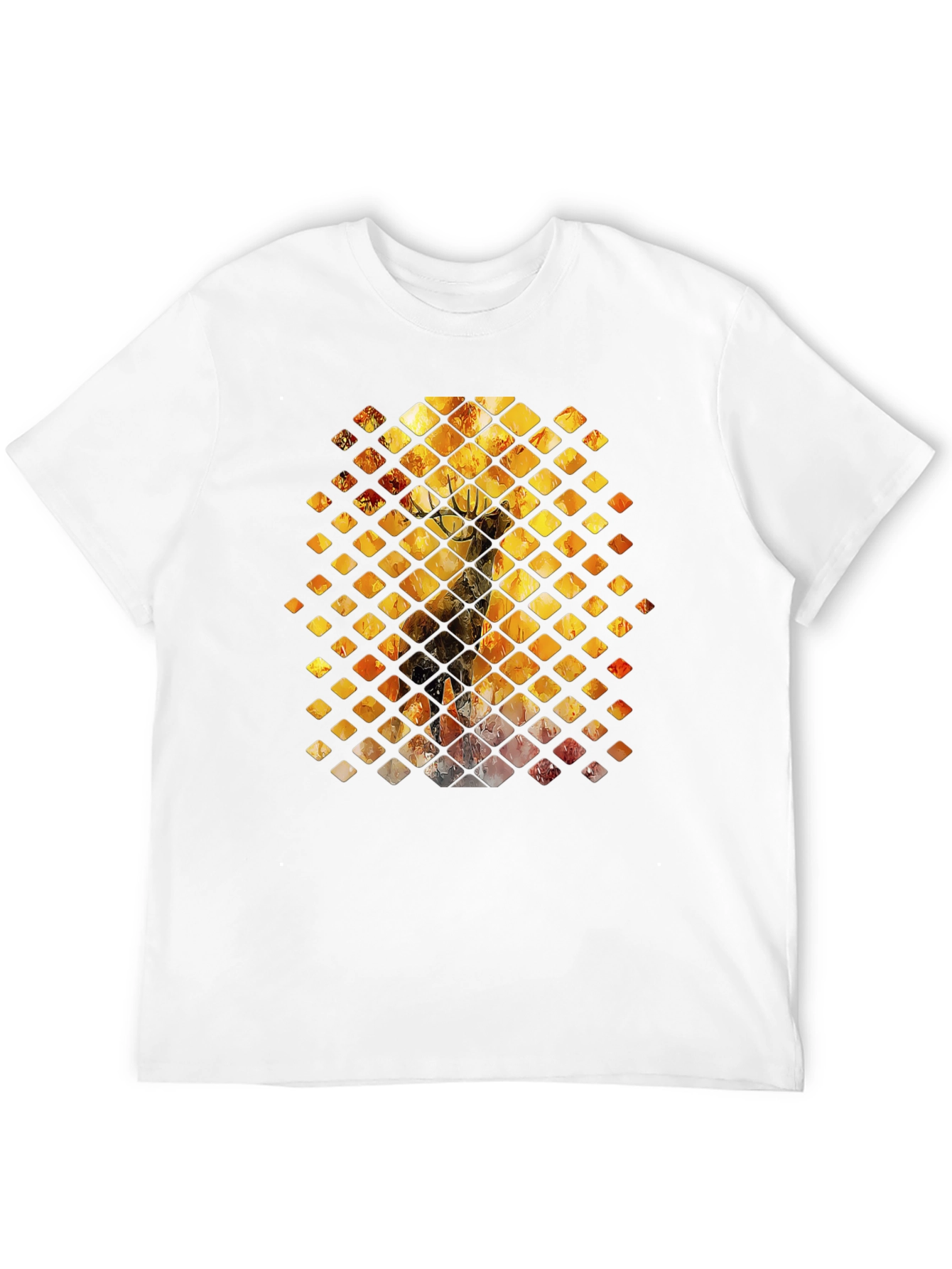 Diamond Deer Graphic Tee - Black