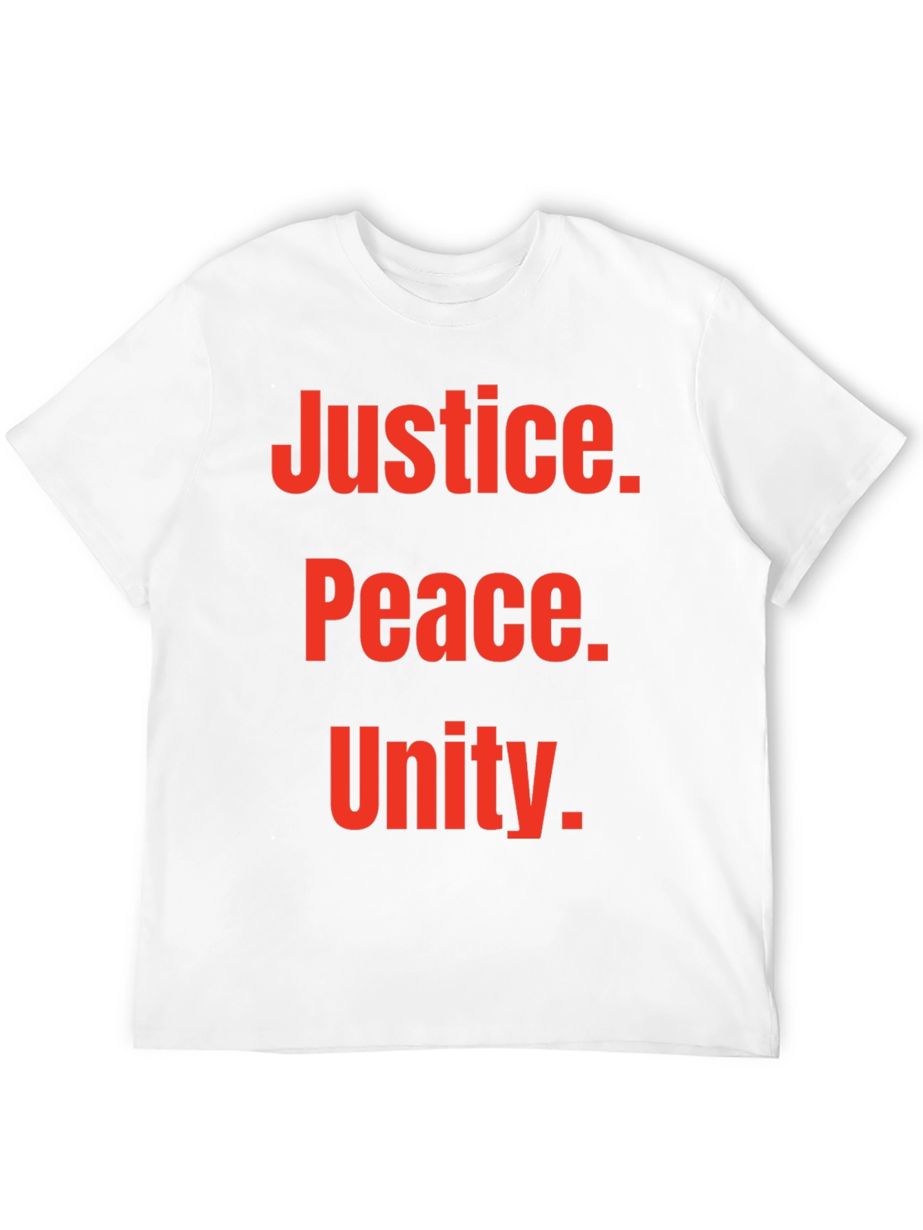 Justice Peace Unity Graphic Tee - Black