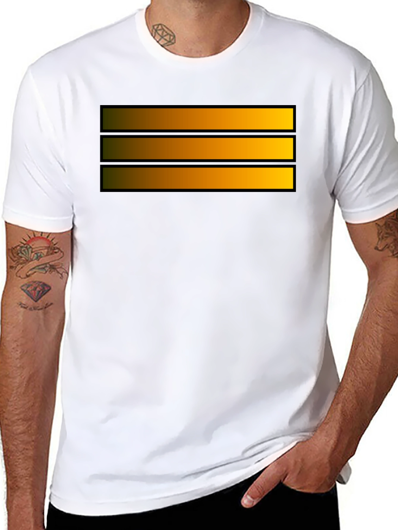 Striped Graphic Tee - Casual Style