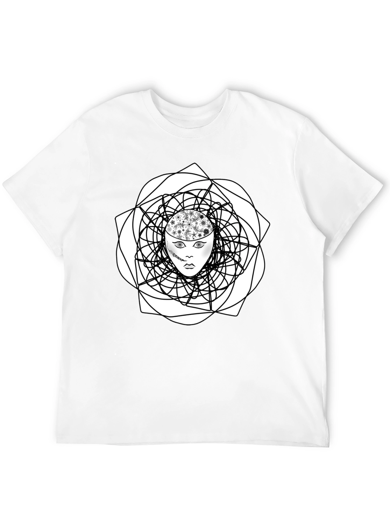 Abstract Mind Black Graphic Tee