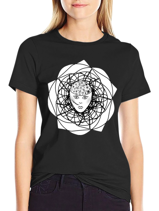 Abstract Mind Black Graphic Tee