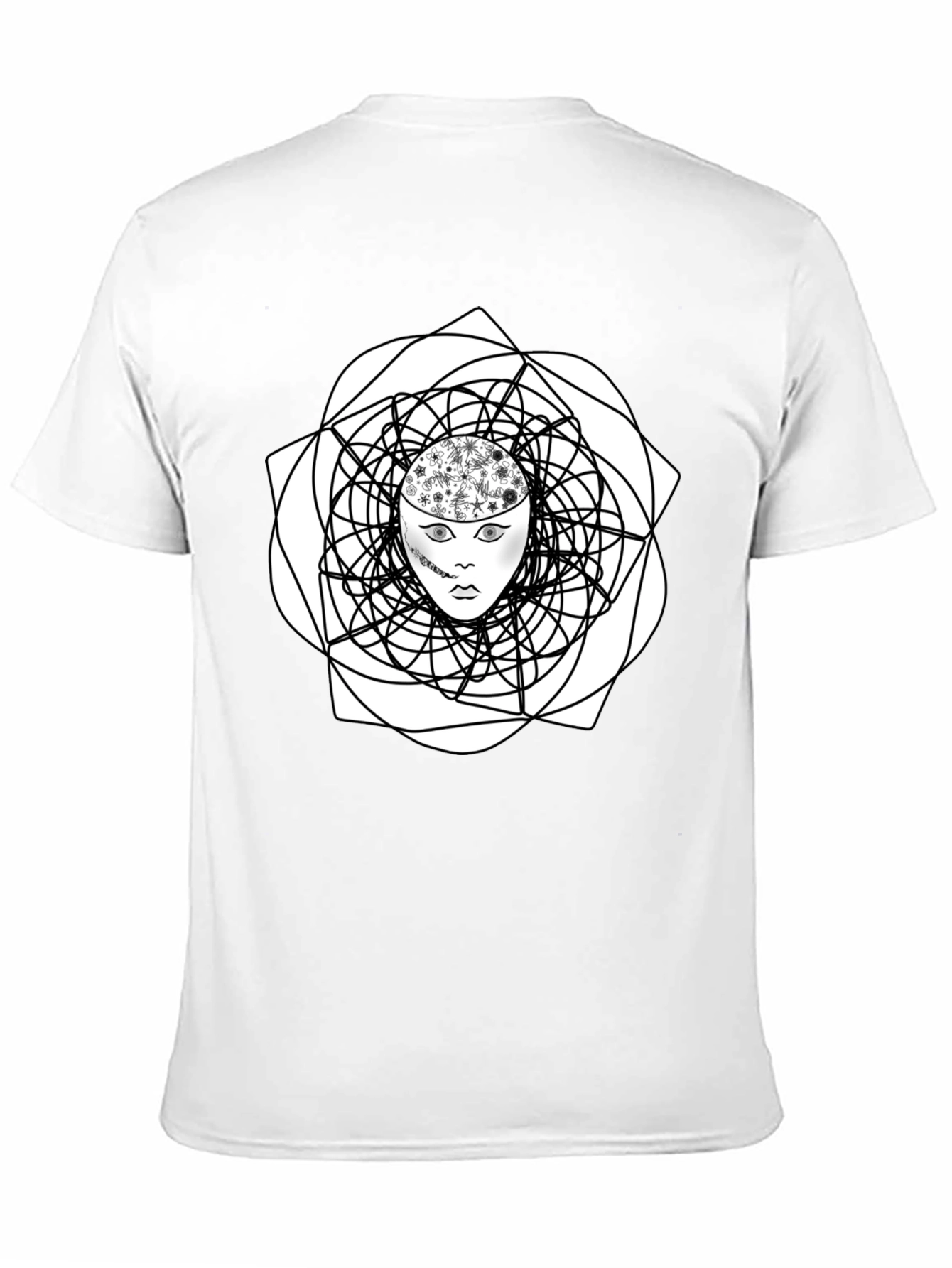 Abstract Mind Black Graphic Tee