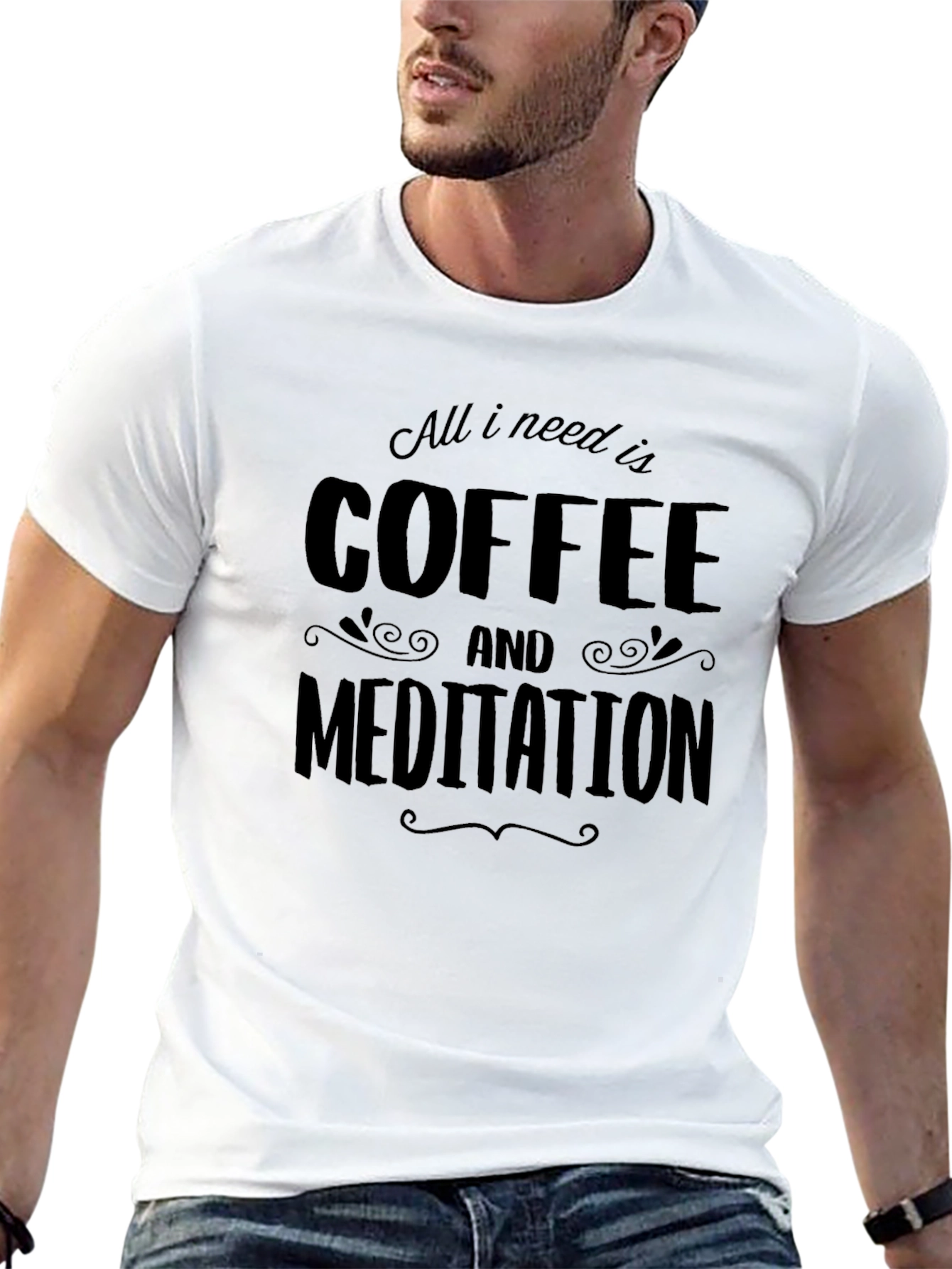 Coffee and Meditation Graphic T-Shirt
