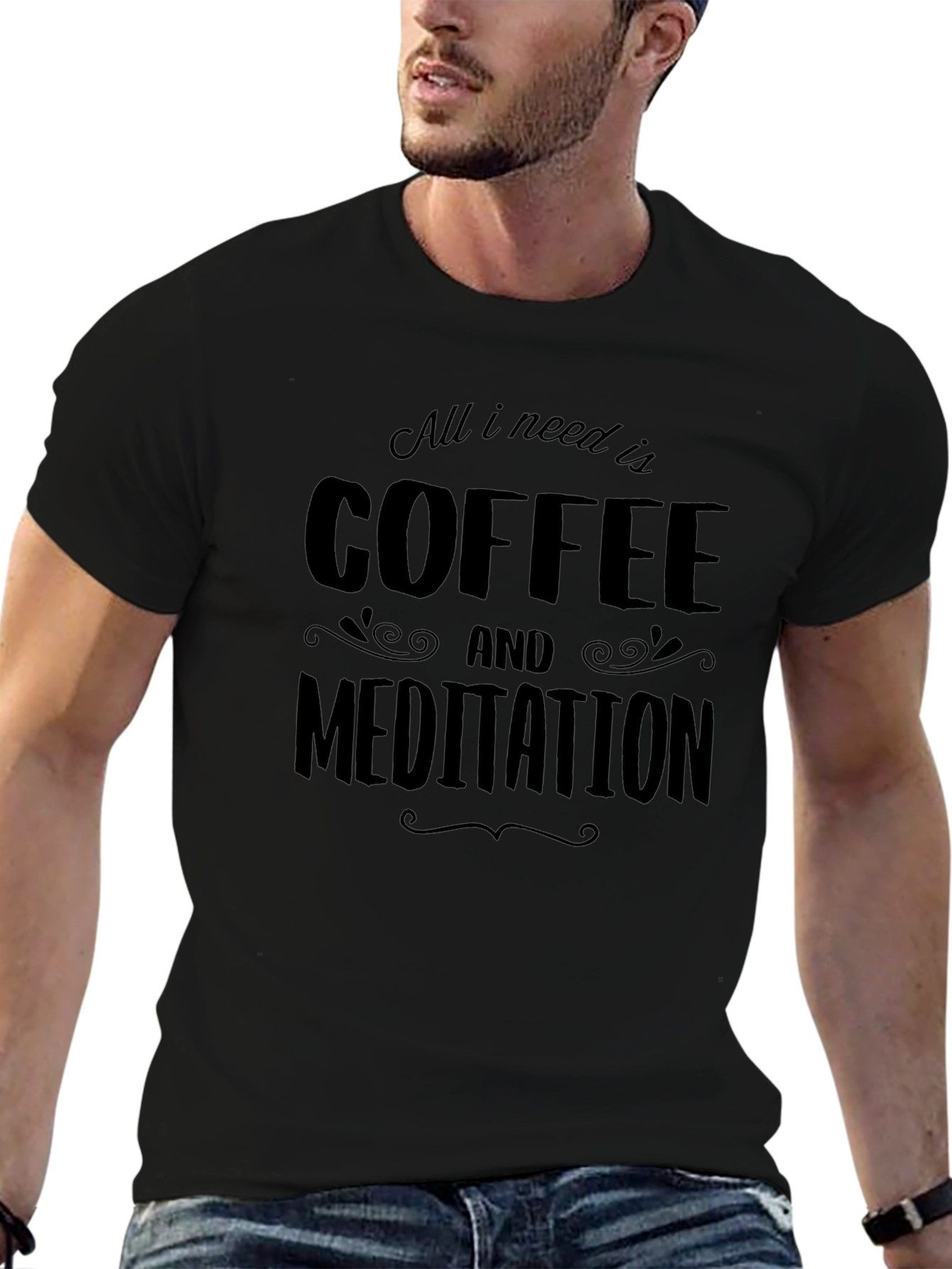 Coffee and Meditation Graphic T-Shirt