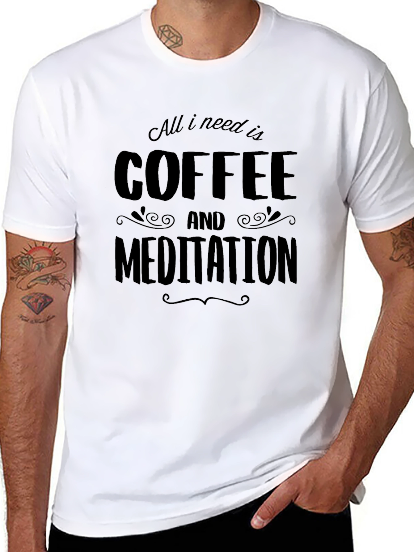 Coffee and Meditation Graphic T-Shirt