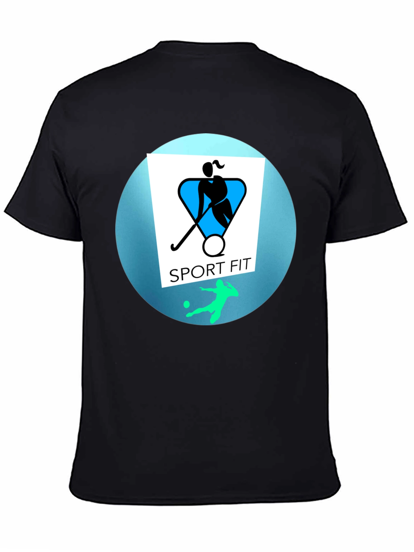 Sport Fit Black Graphic Tee