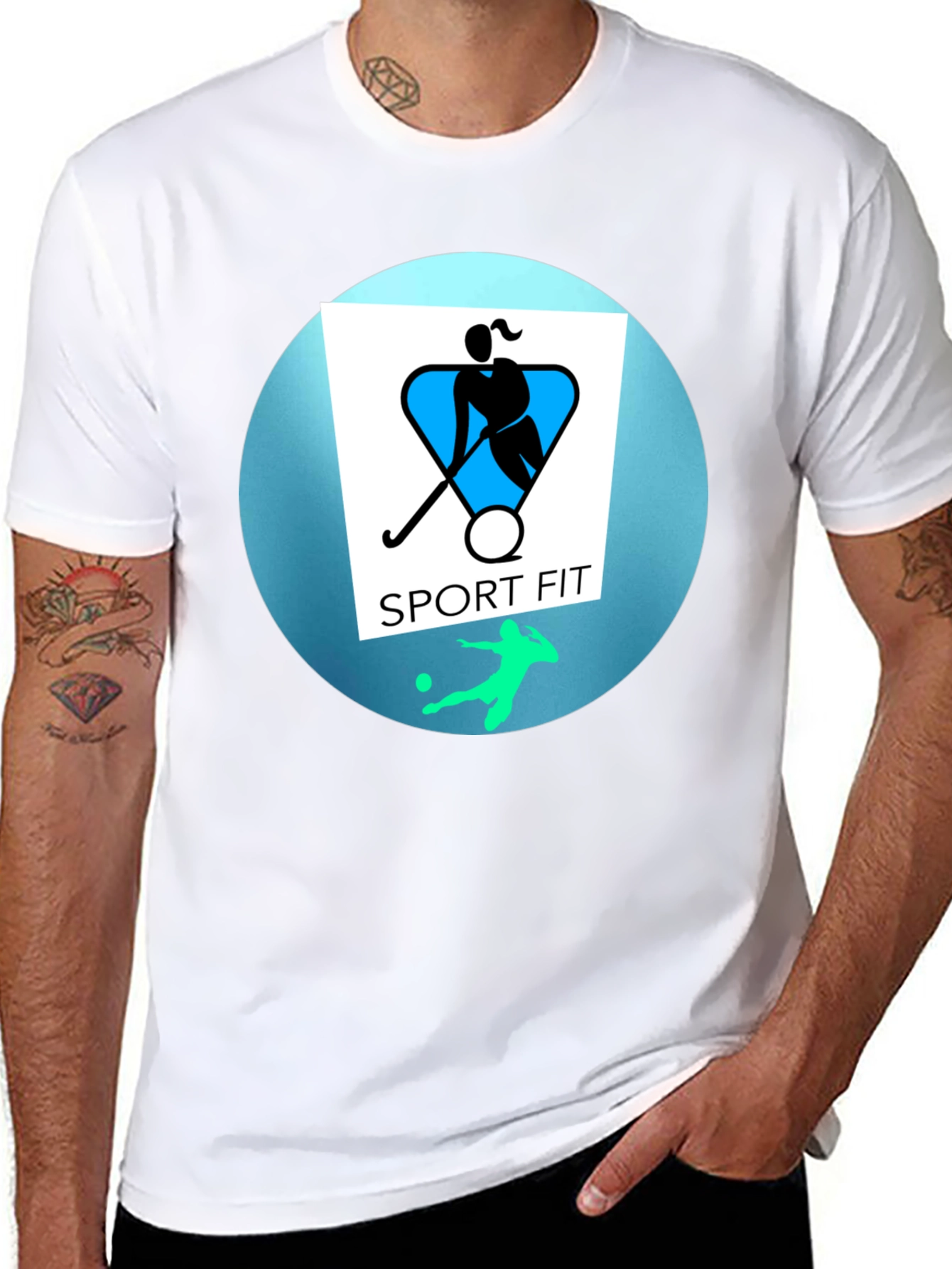 Sport Fit Black Graphic Tee