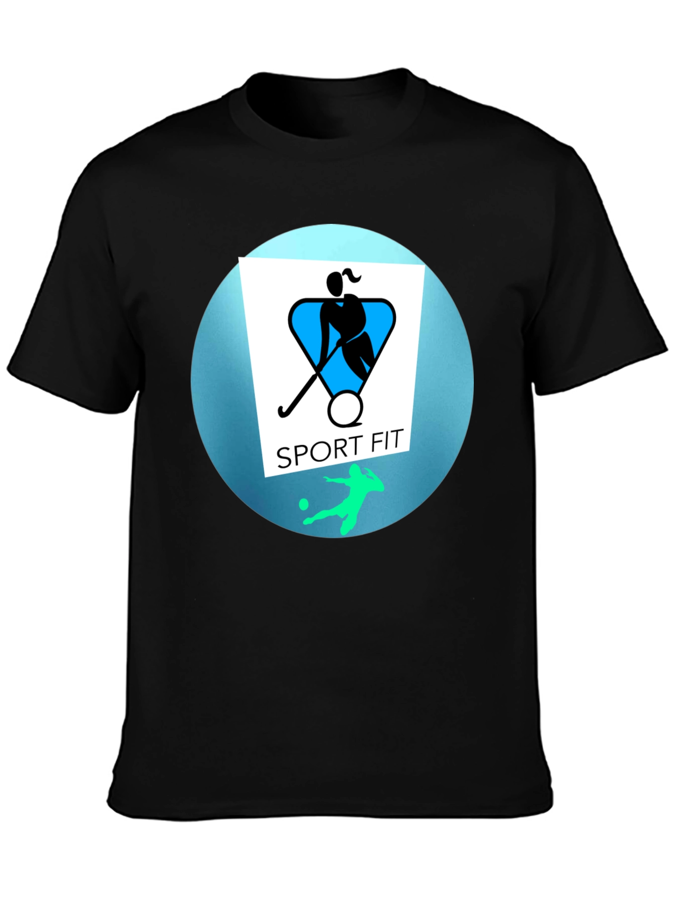 Sport Fit Black Graphic Tee