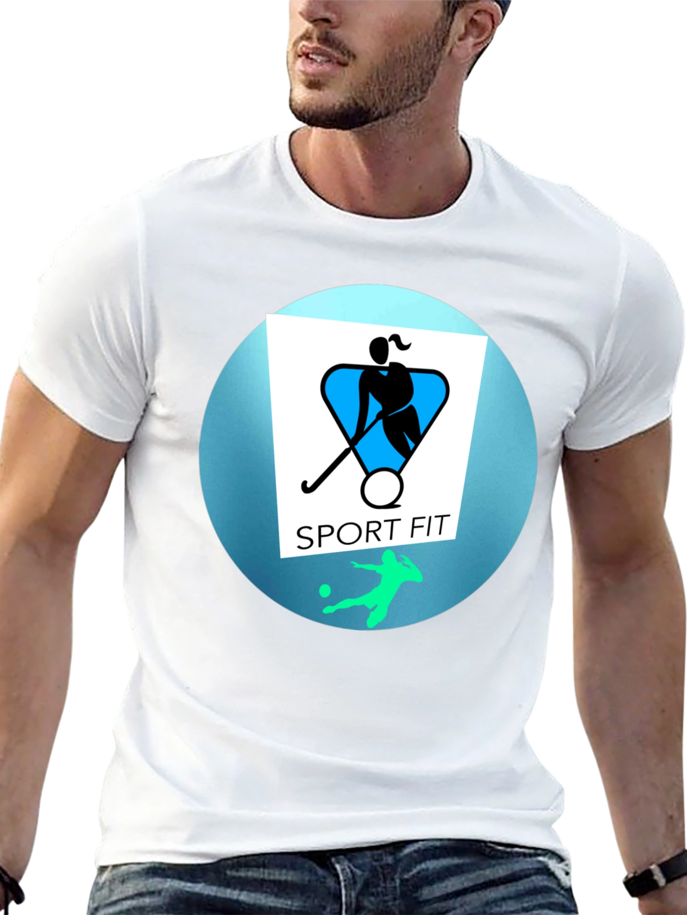 Sport Fit Black Graphic Tee