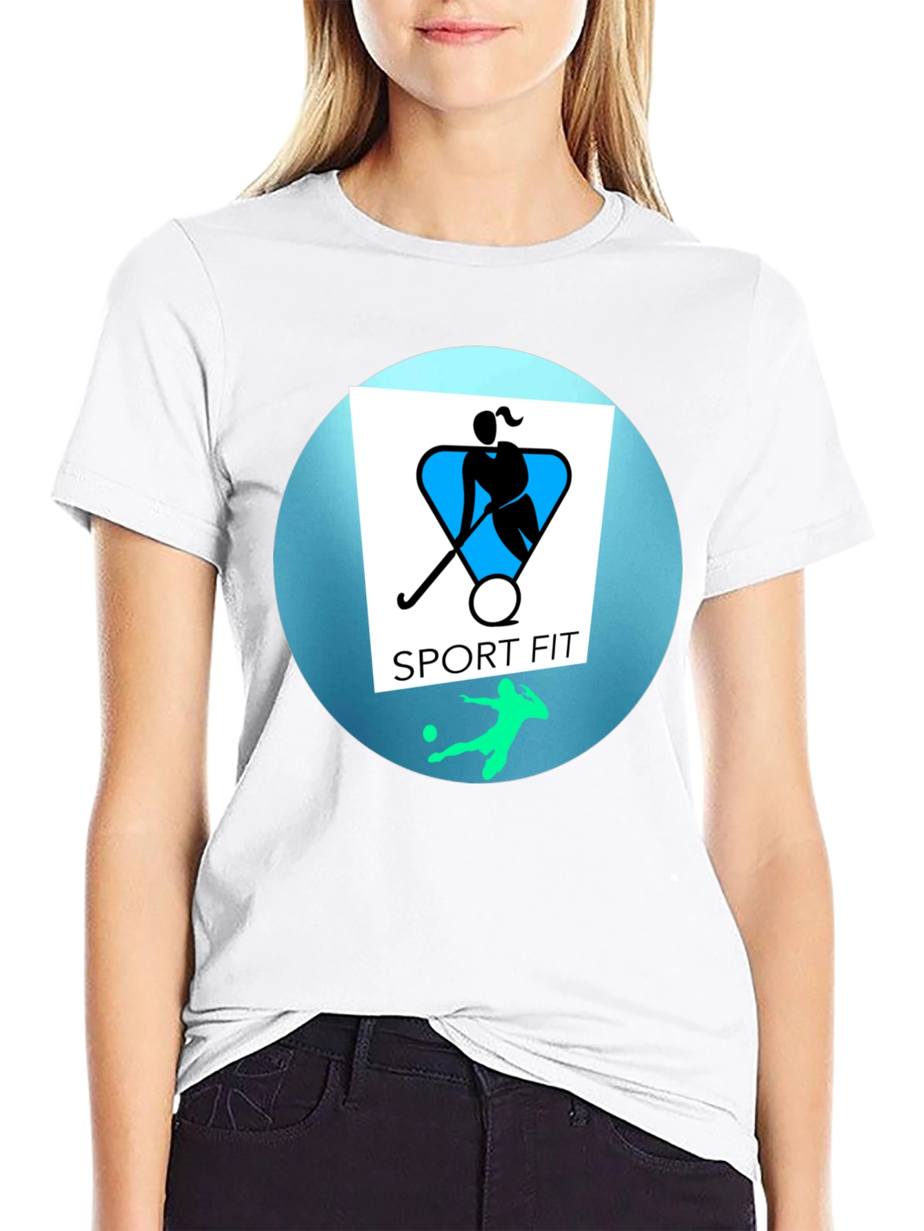 Sport Fit Black Graphic Tee