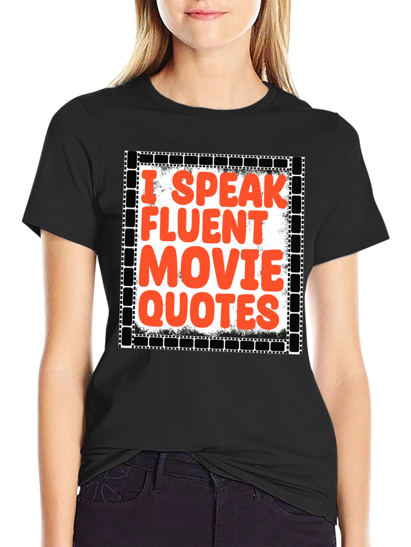 Movie Buff T-Shirt - I Speak Fluent Movie Quotes