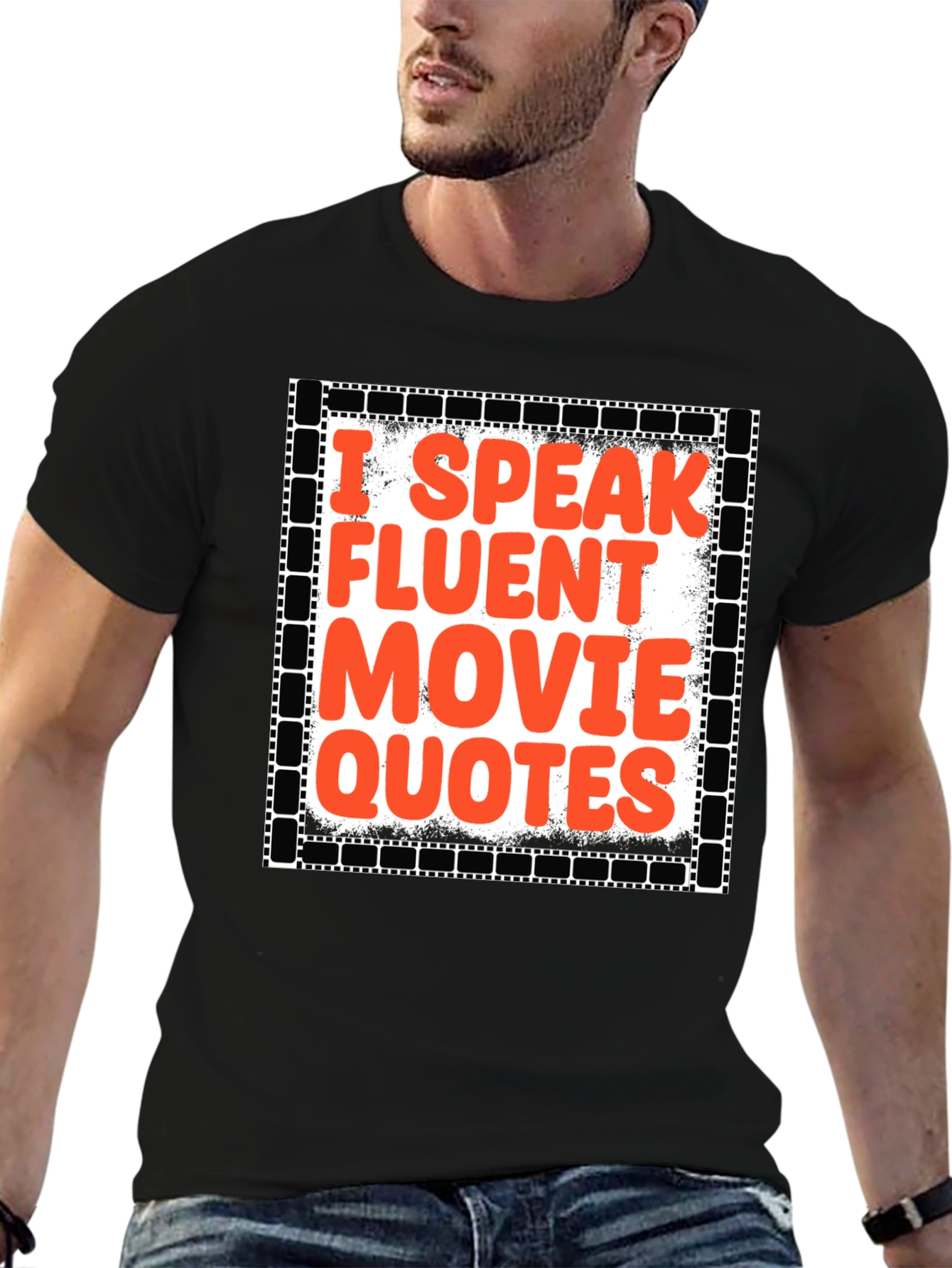 Movie Buff T-Shirt - I Speak Fluent Movie Quotes