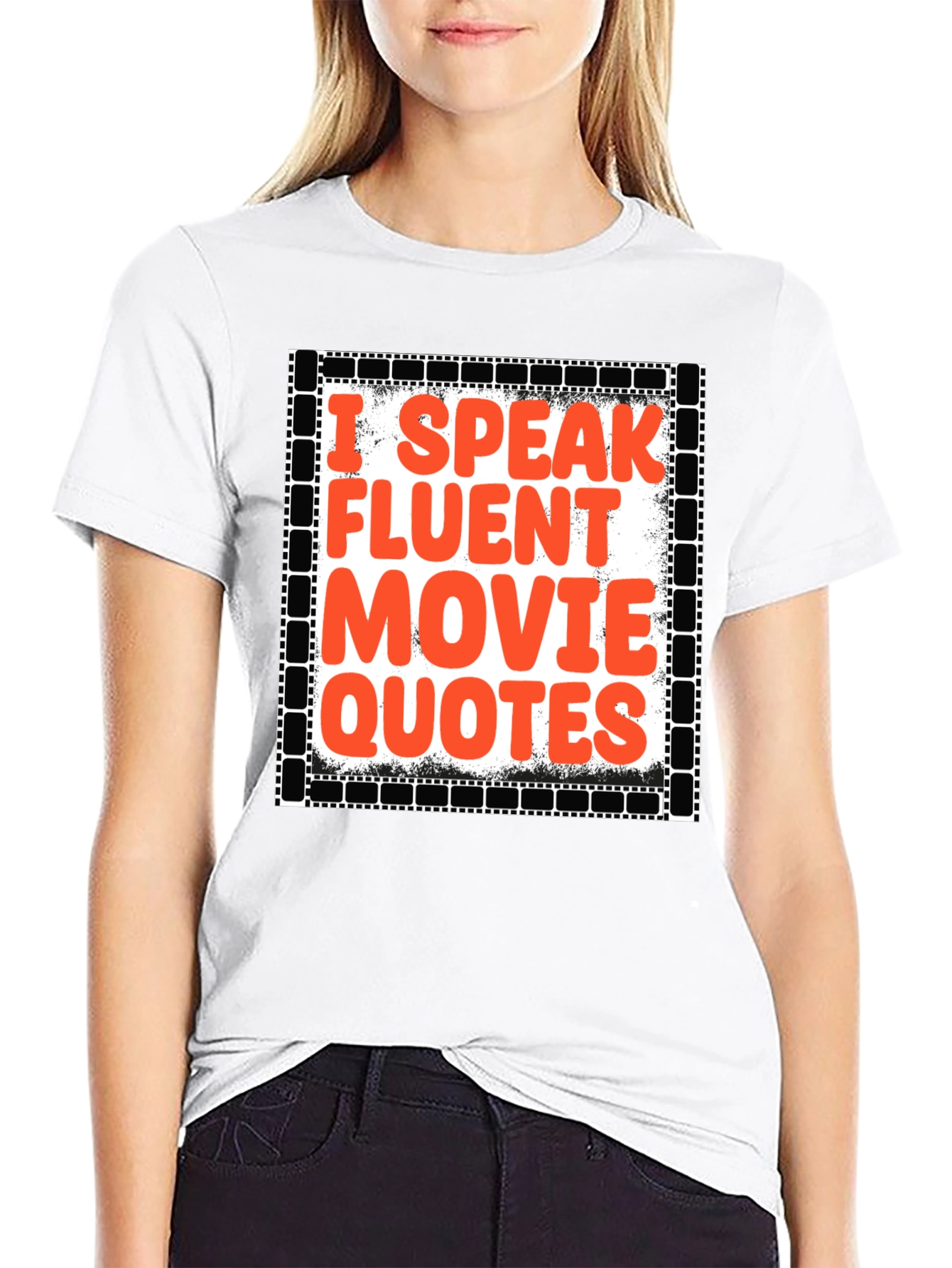 Movie Buff T-Shirt - I Speak Fluent Movie Quotes