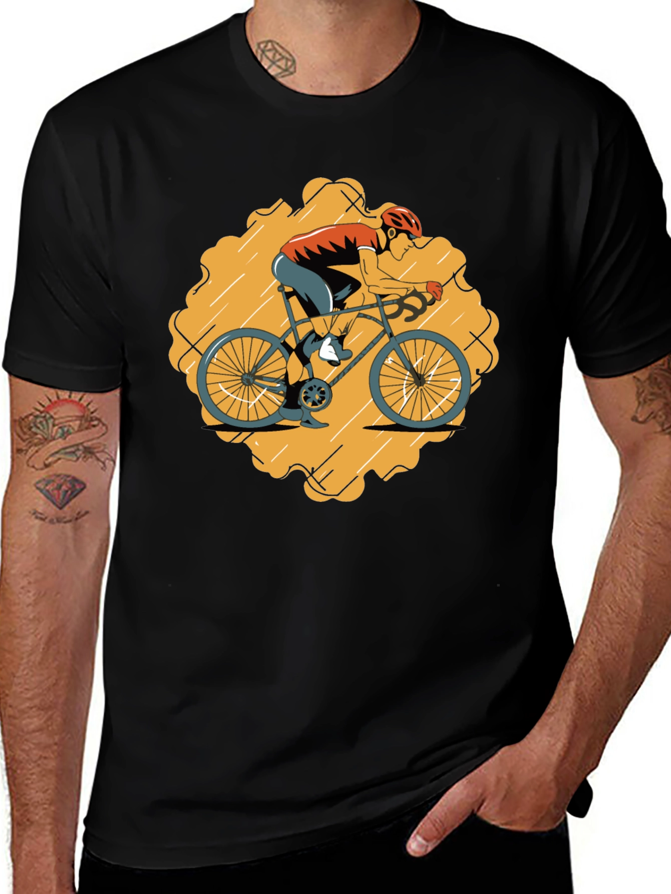 Cycling Graphic Tee - Bike Rider T-Shirt