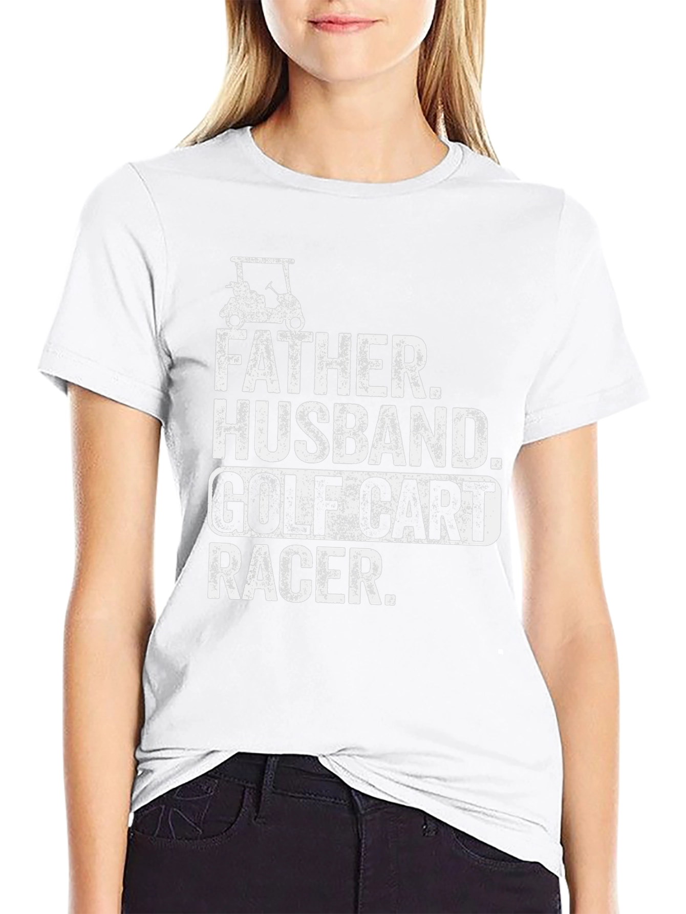 Father Husband Golf Cart Racer Graphic Tee