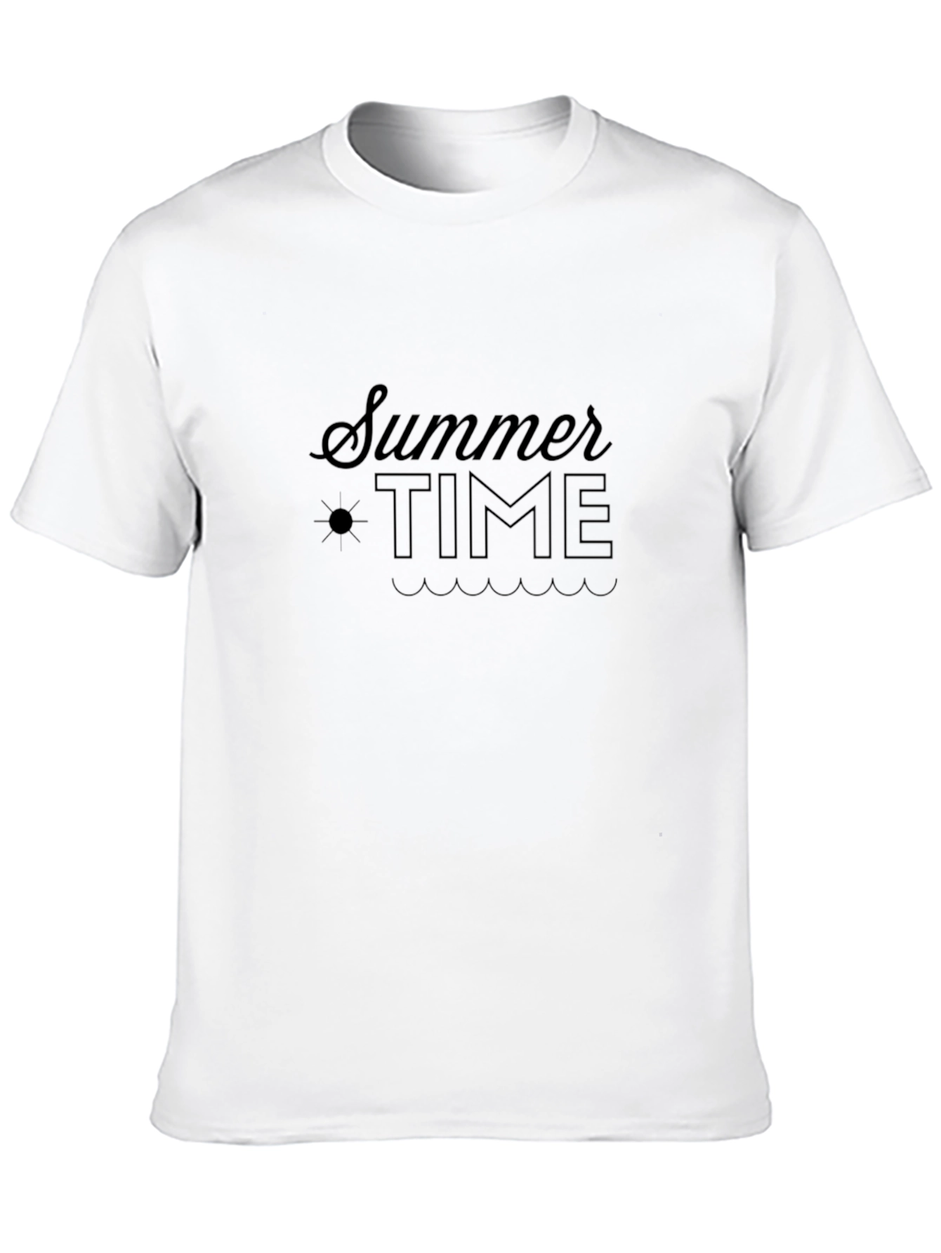 Summer Time Black Graphic T-Shirt