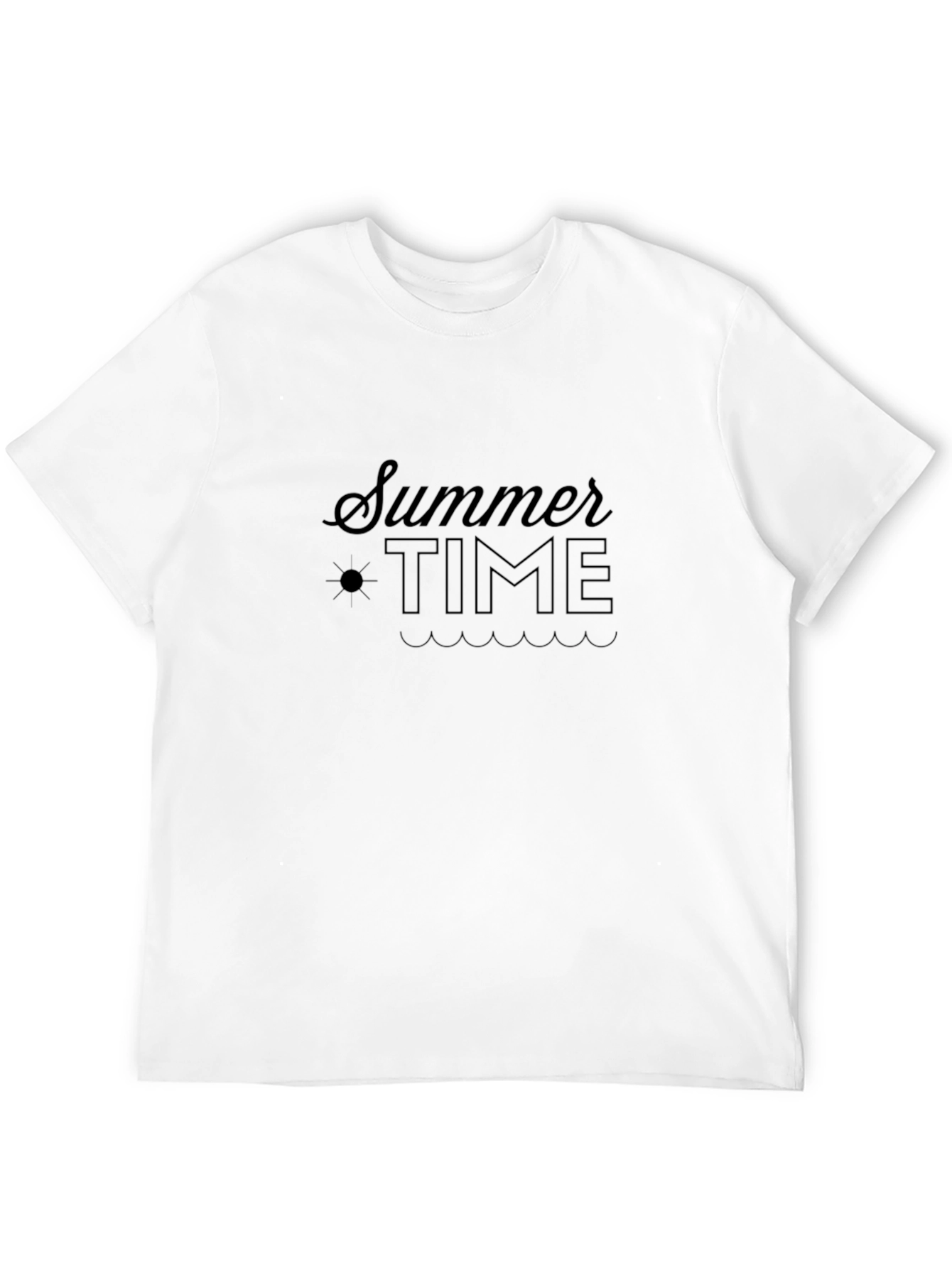 Summer Time Black Graphic T-Shirt