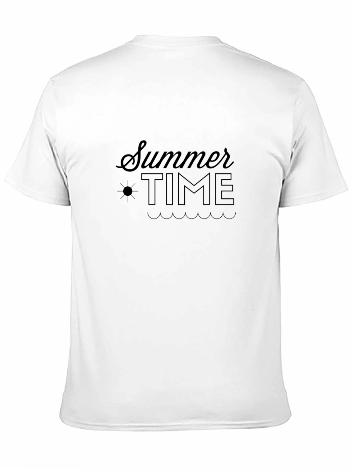 Summer Time Black Graphic T-Shirt