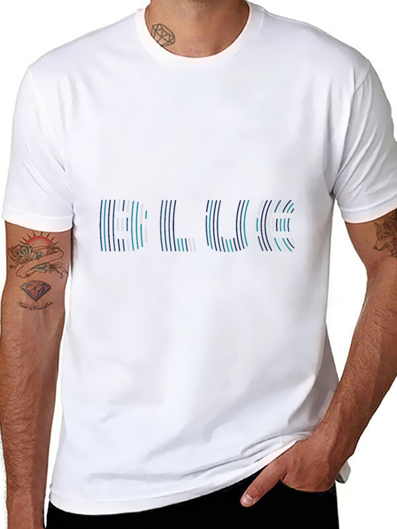 Cool Blue Graphic Tee - Black