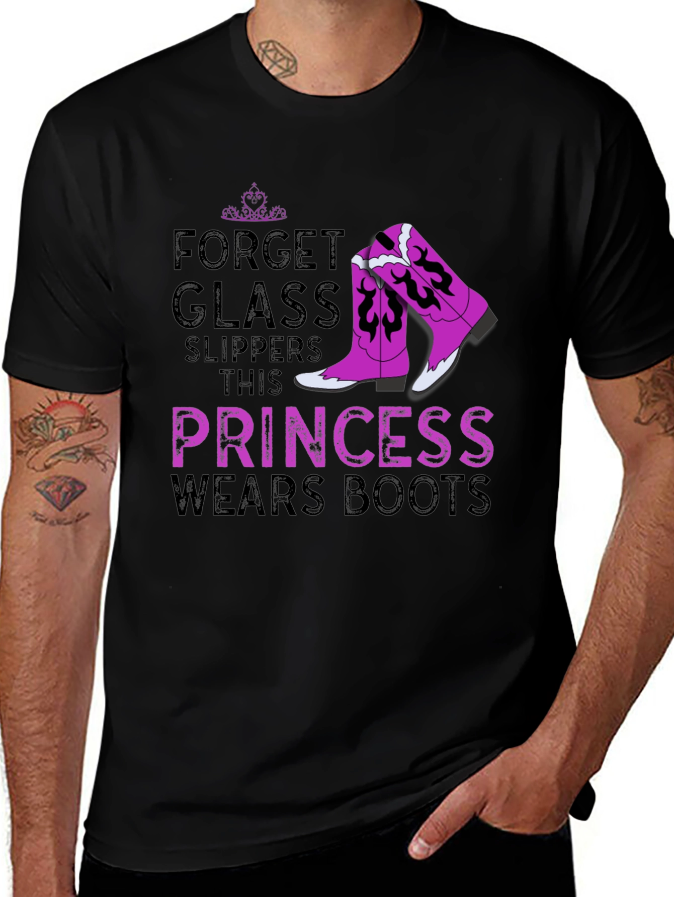 Princess Wears Boots Graphic T-Shirt