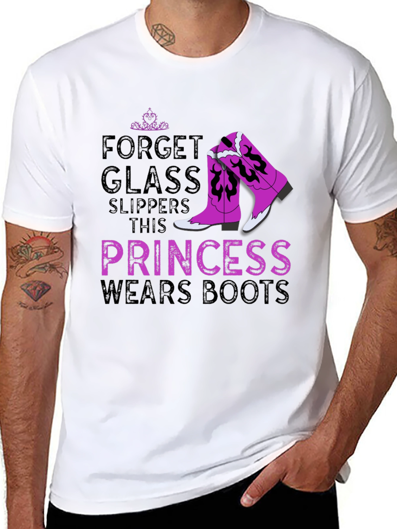Princess Wears Boots Graphic T-Shirt