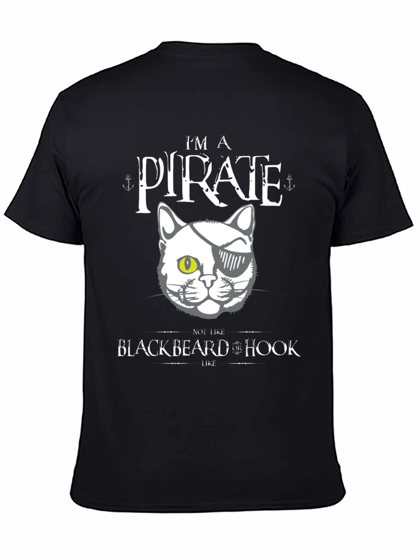 Pirate Cat T-Shirt - Funny Feline Design