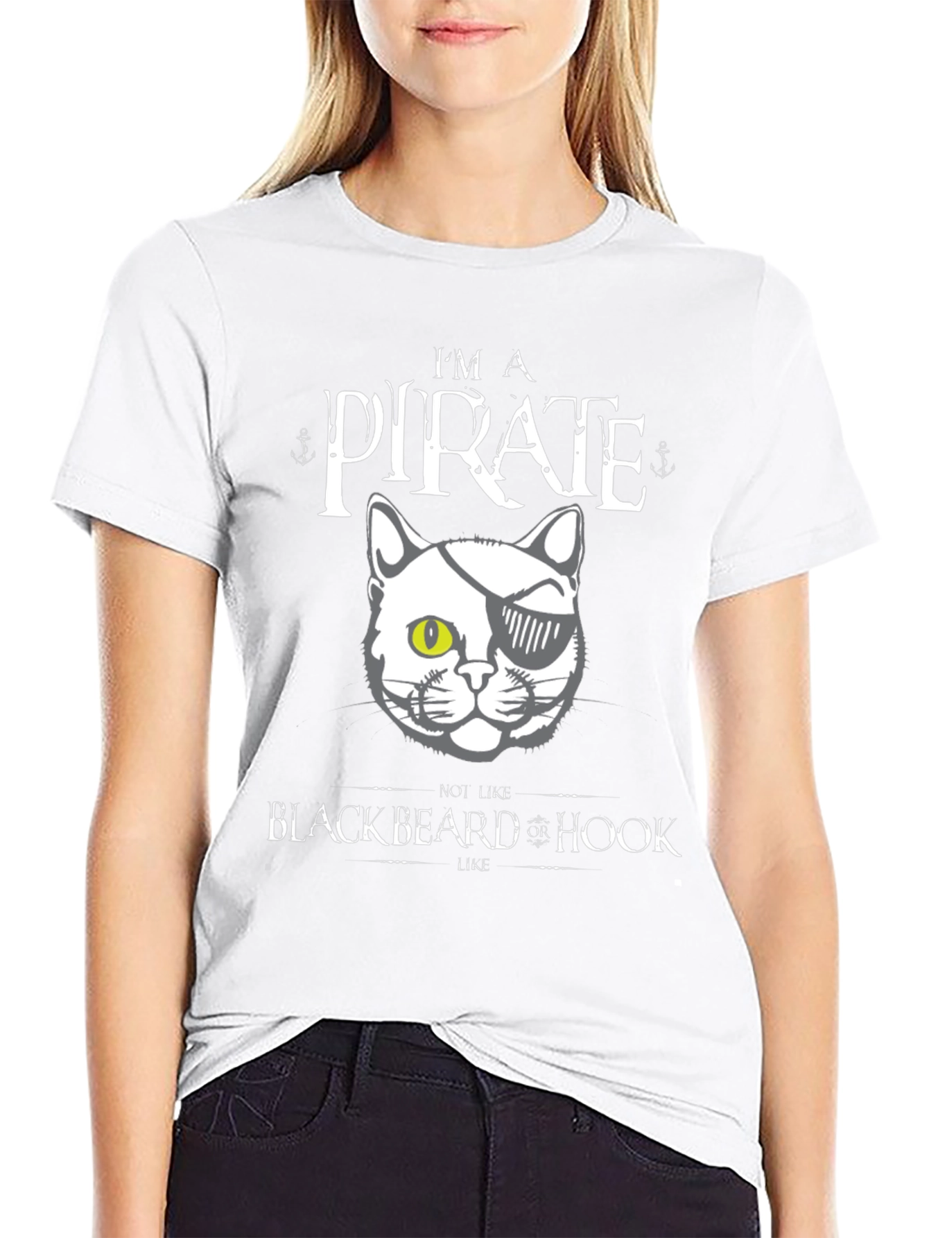 Pirate Cat T-Shirt - Funny Feline Design