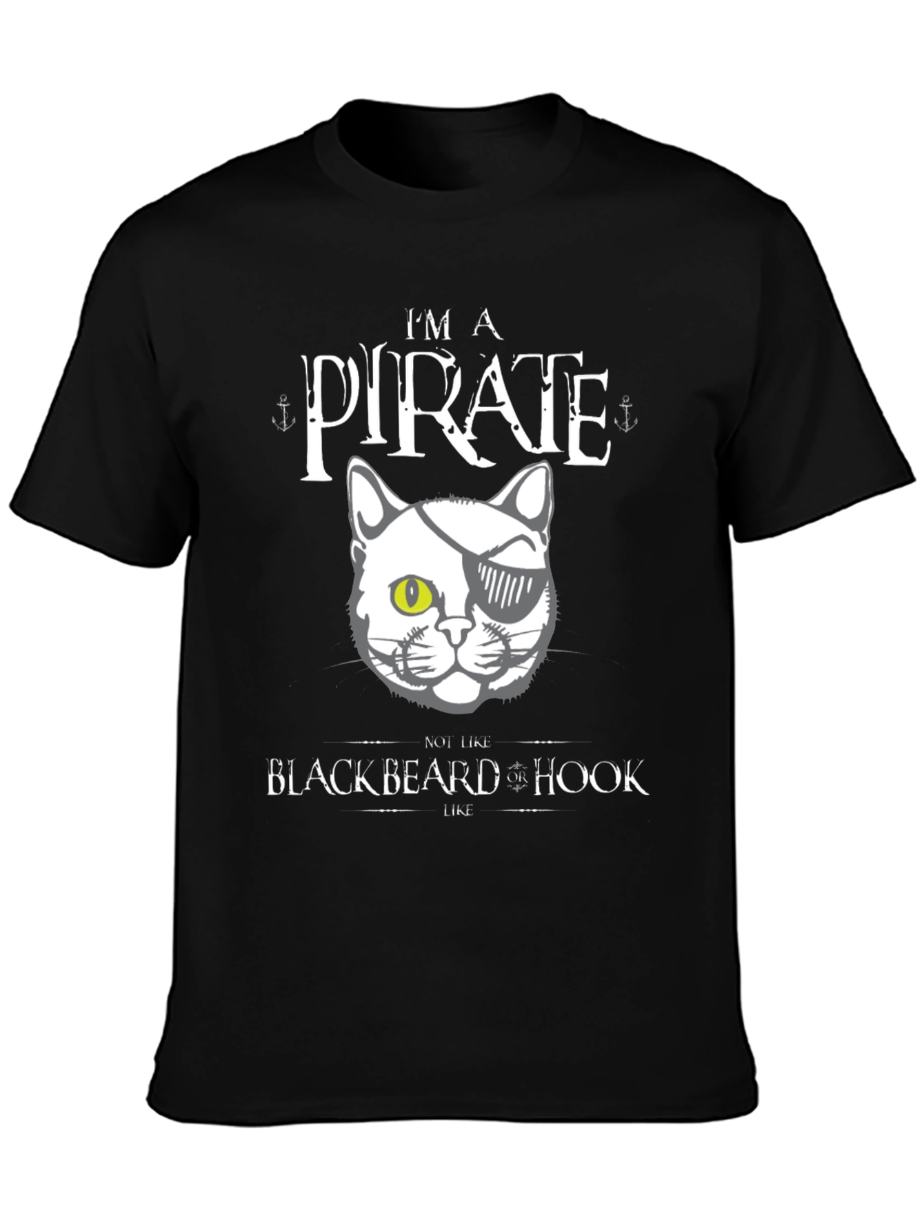 Pirate Cat T-Shirt - Funny Feline Design