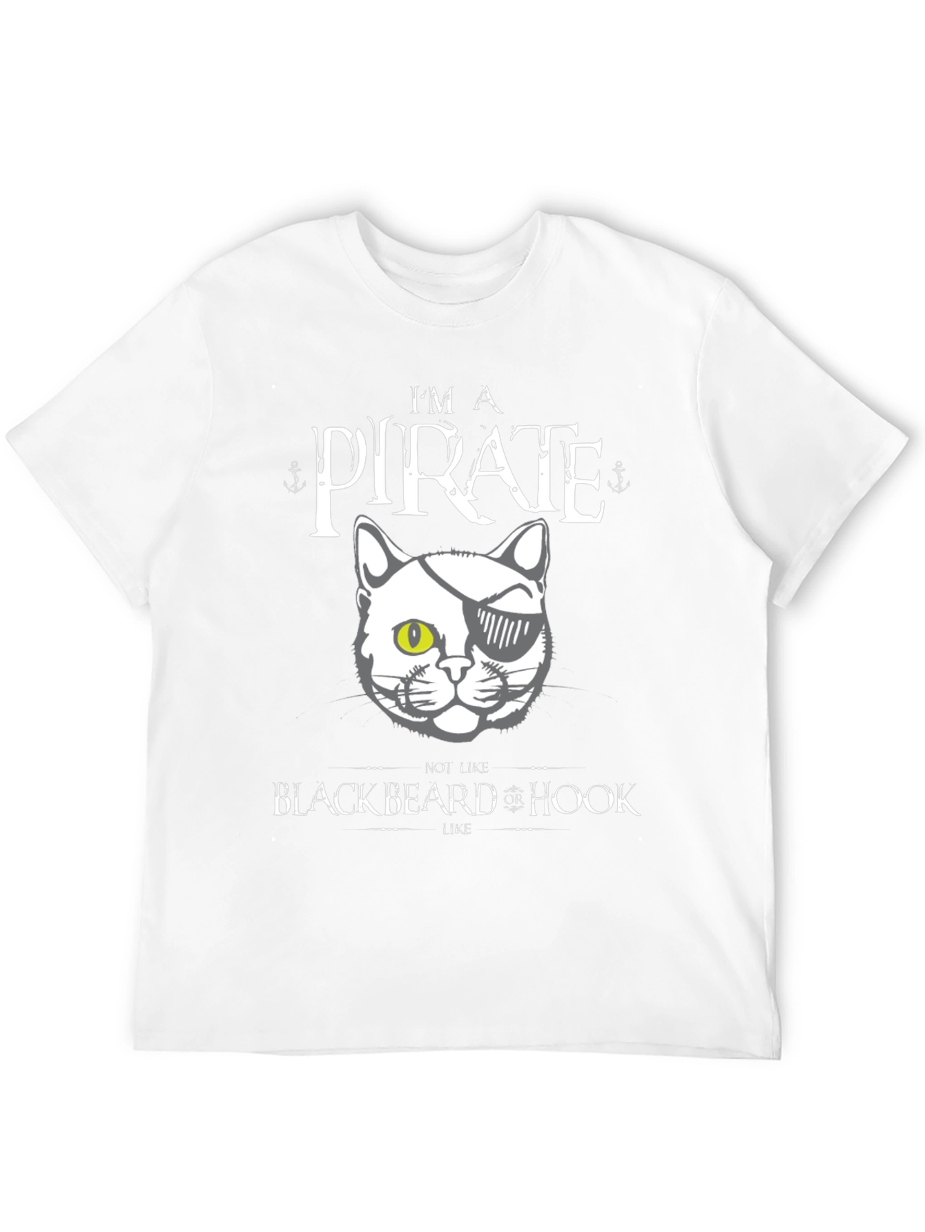Pirate Cat T-Shirt - Funny Feline Design