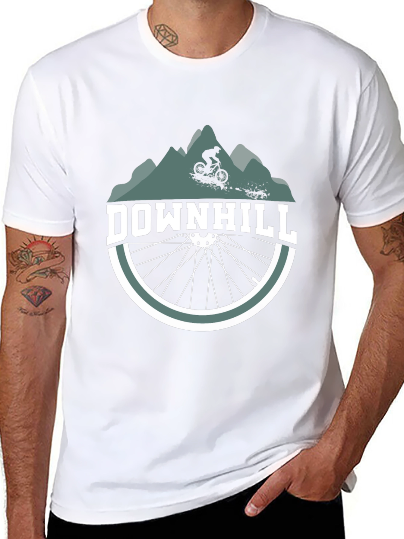 Downhill Mountain Bike Graphic Tee - Ride the Trails