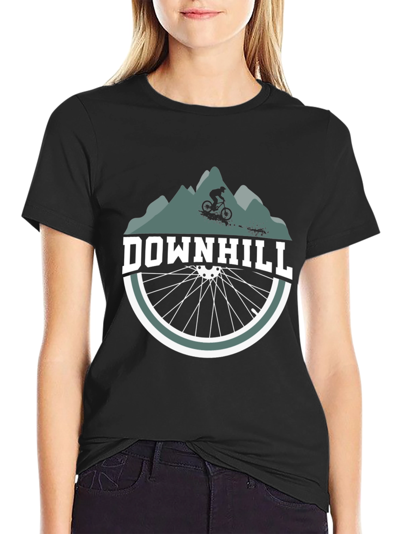 Downhill Mountain Bike Graphic Tee - Ride the Trails
