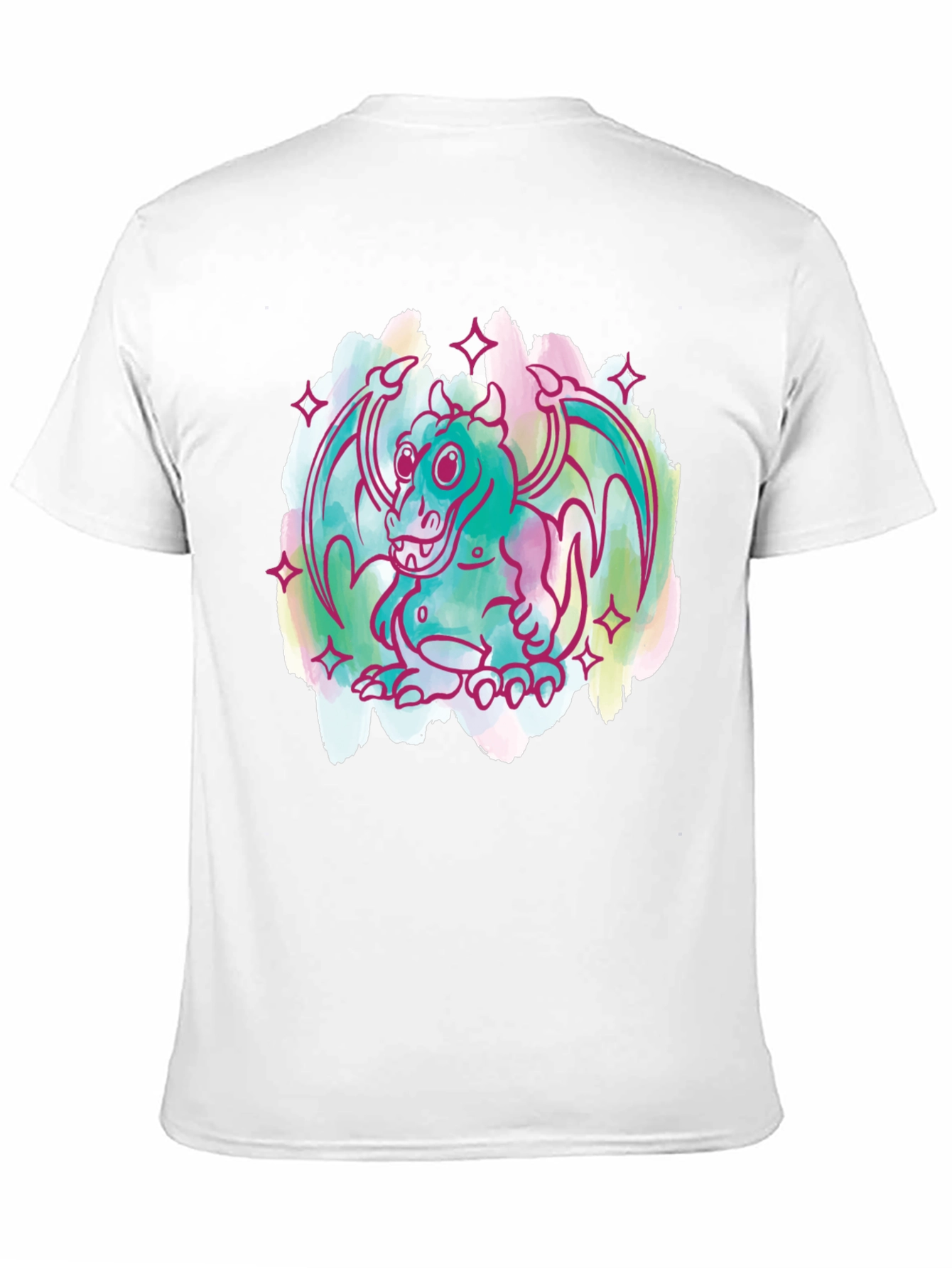 Dragon Graphic Tee - Whimsical Cartoon Style