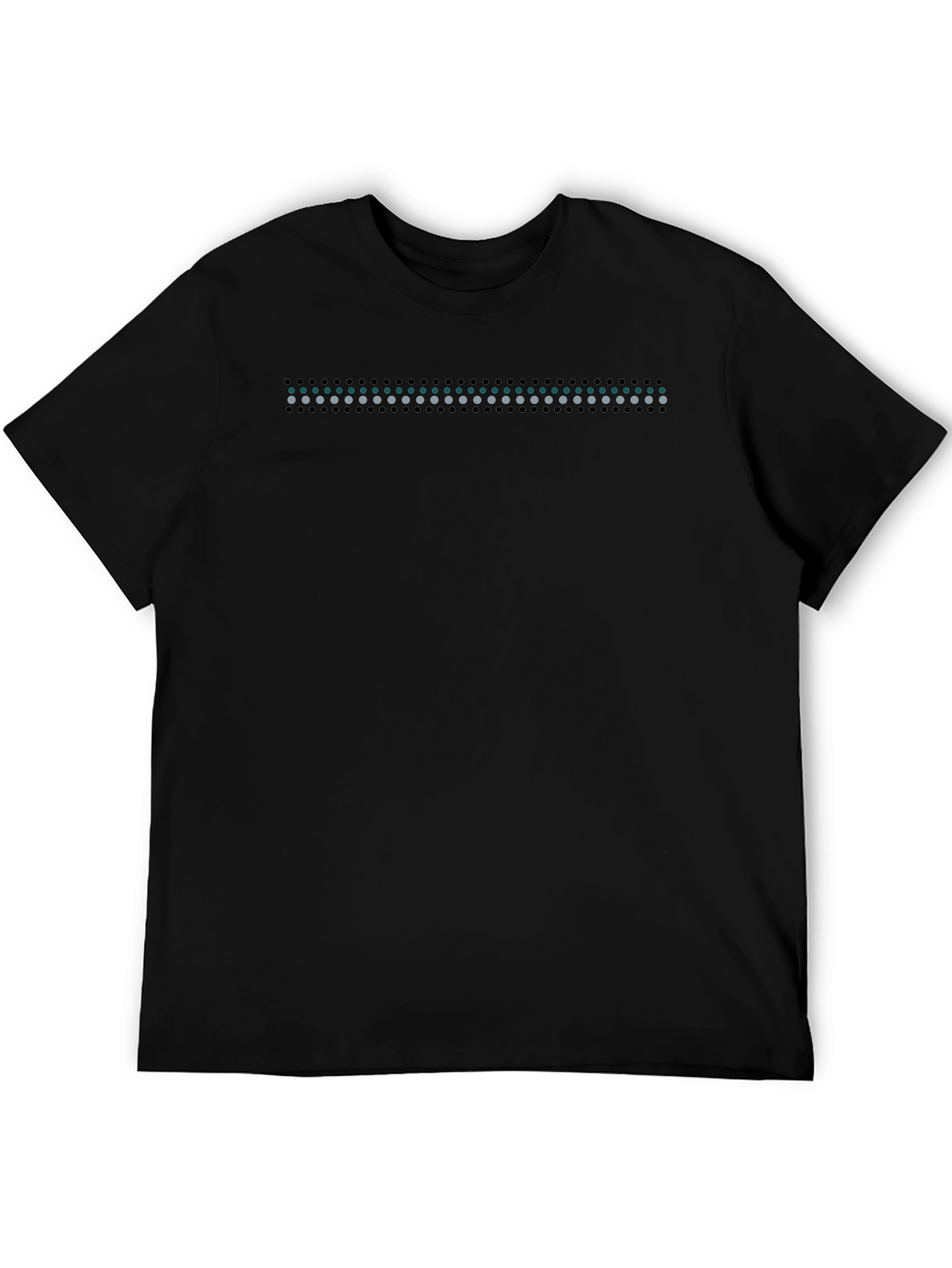 Modern Black T-Shirt with Geometric Dot Design