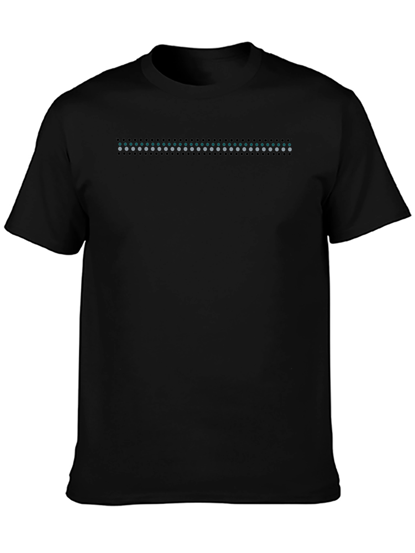 Modern Black T-Shirt with Geometric Dot Design