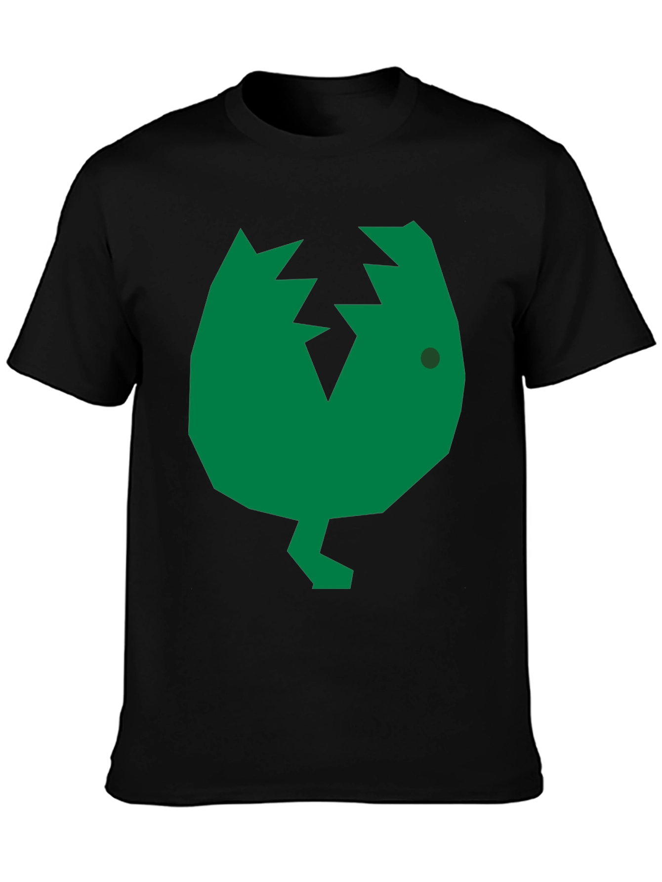 Cracked Egg T-Shirt - Green Geometric Chick Graphic Tee