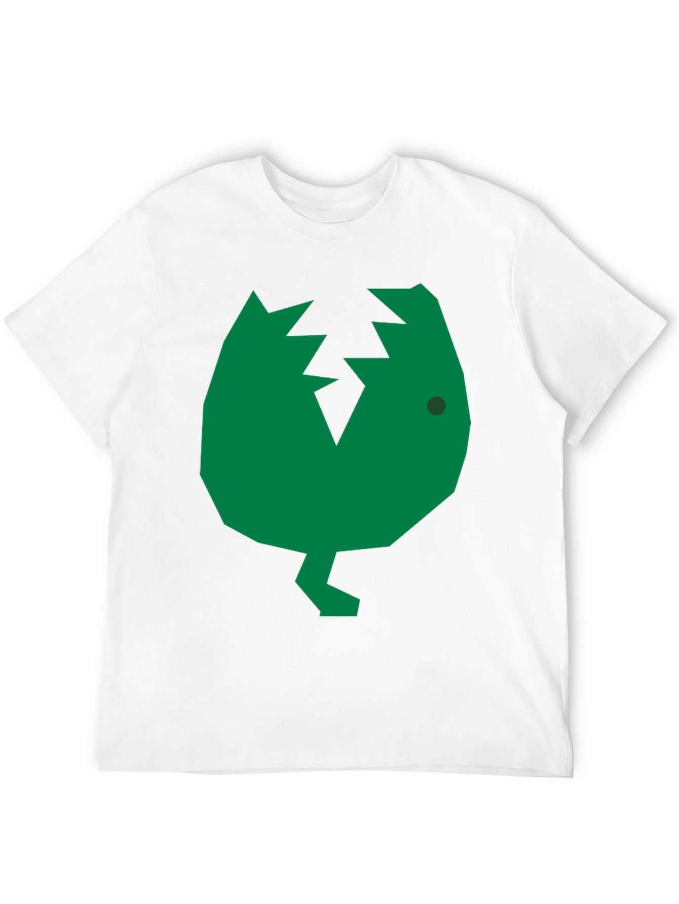 Cracked Egg T-Shirt - Green Geometric Chick Graphic Tee
