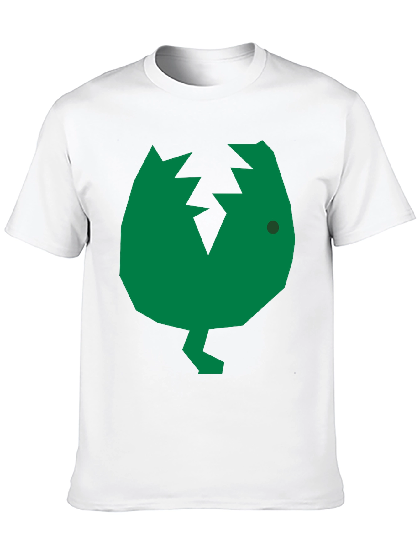 Cracked Egg T-Shirt - Green Geometric Chick Graphic Tee