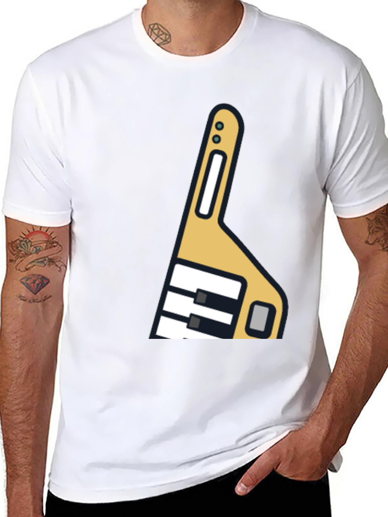 Novelty Wrench Graphic Black T-Shirt
