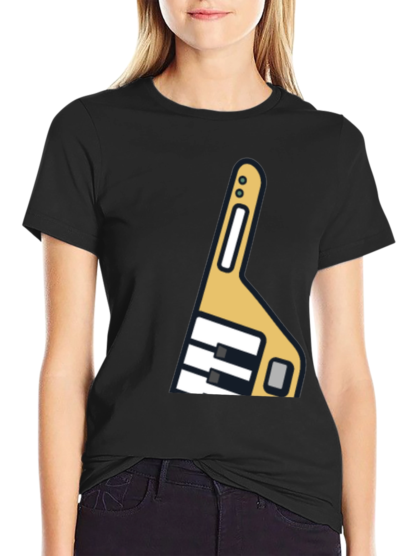 Novelty Wrench Graphic Black T-Shirt