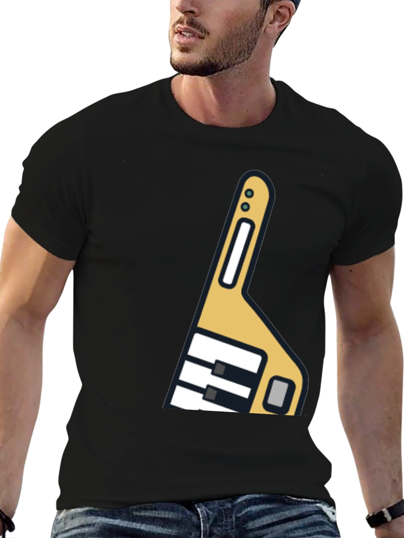 Novelty Wrench Graphic Black T-Shirt