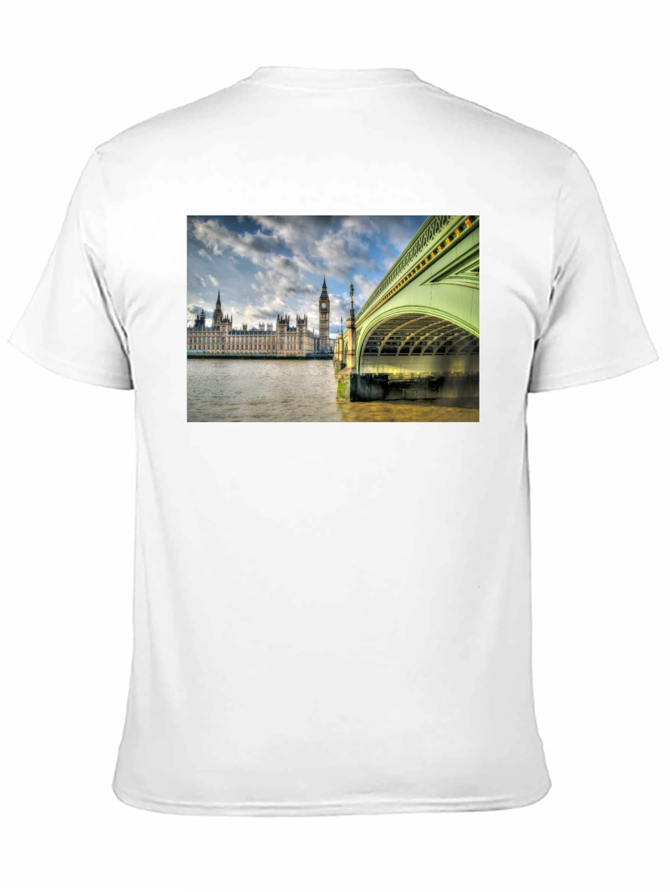 London Bridge Graphic Tee - Black Cotton T-Shirt