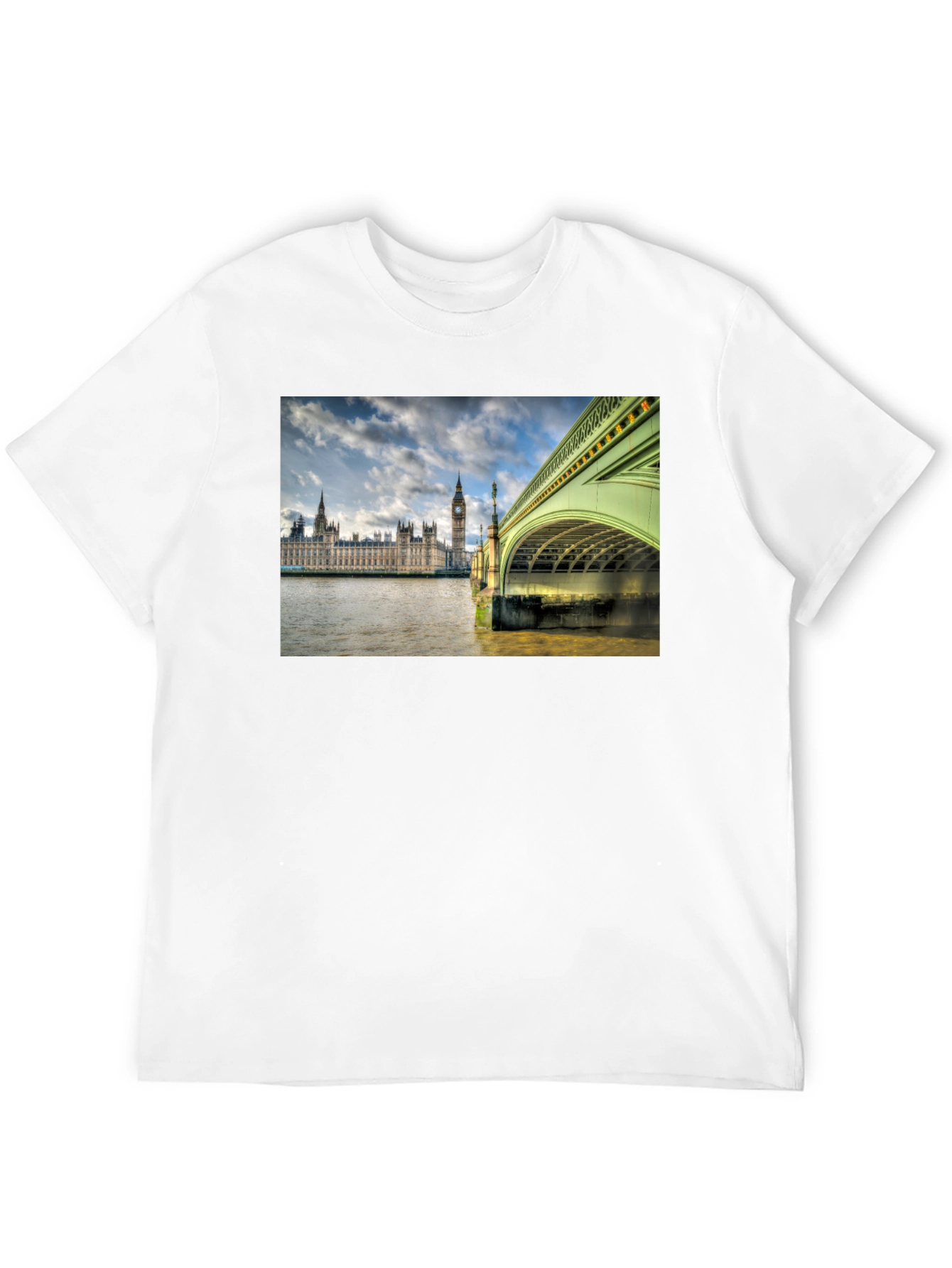 London Bridge Graphic Tee - Black Cotton T-Shirt